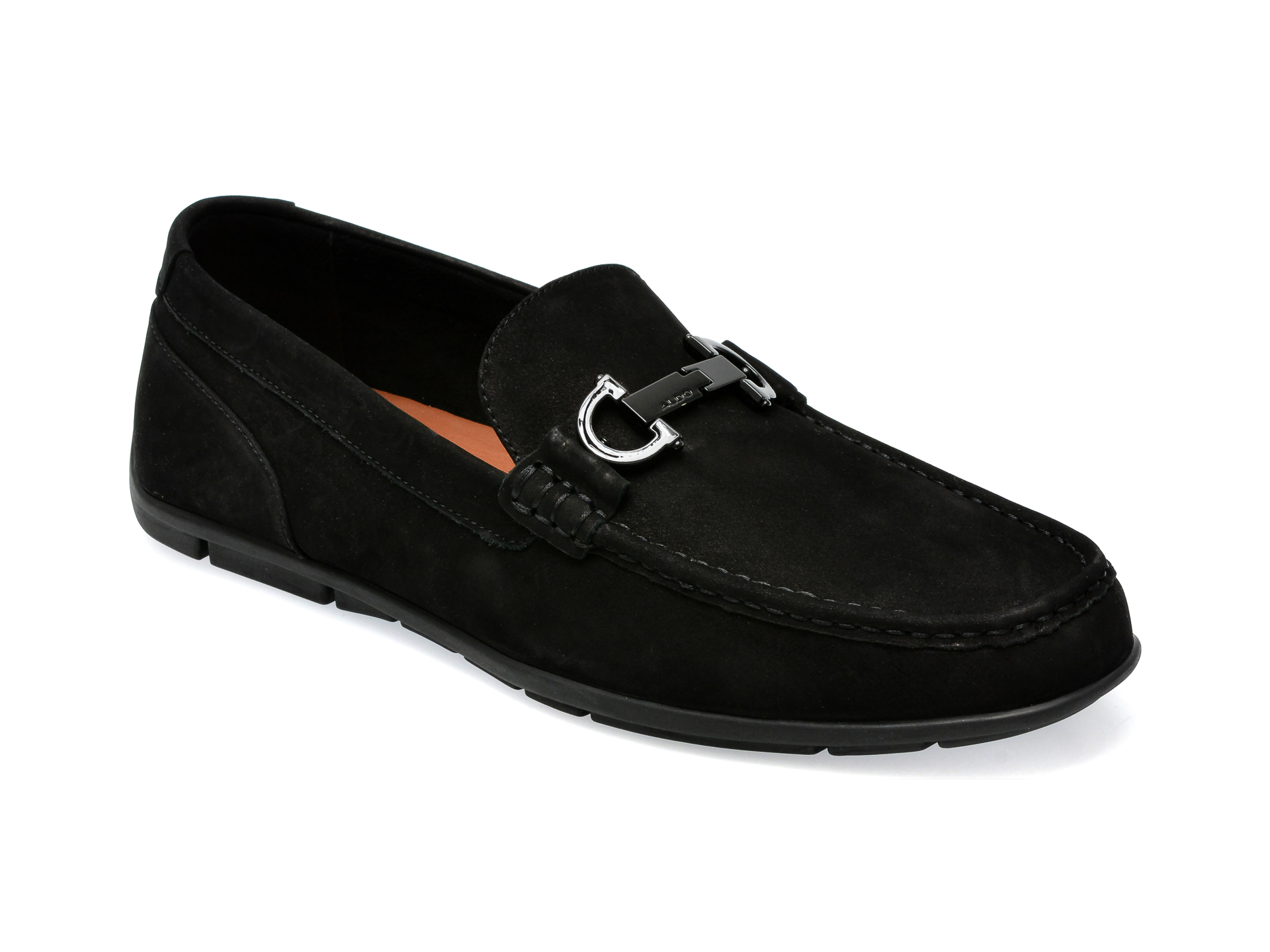 Pantofi ALDO negri, ORLOVOFLEX001, din nabuc /barbati/pantofi imagine super redus 2022