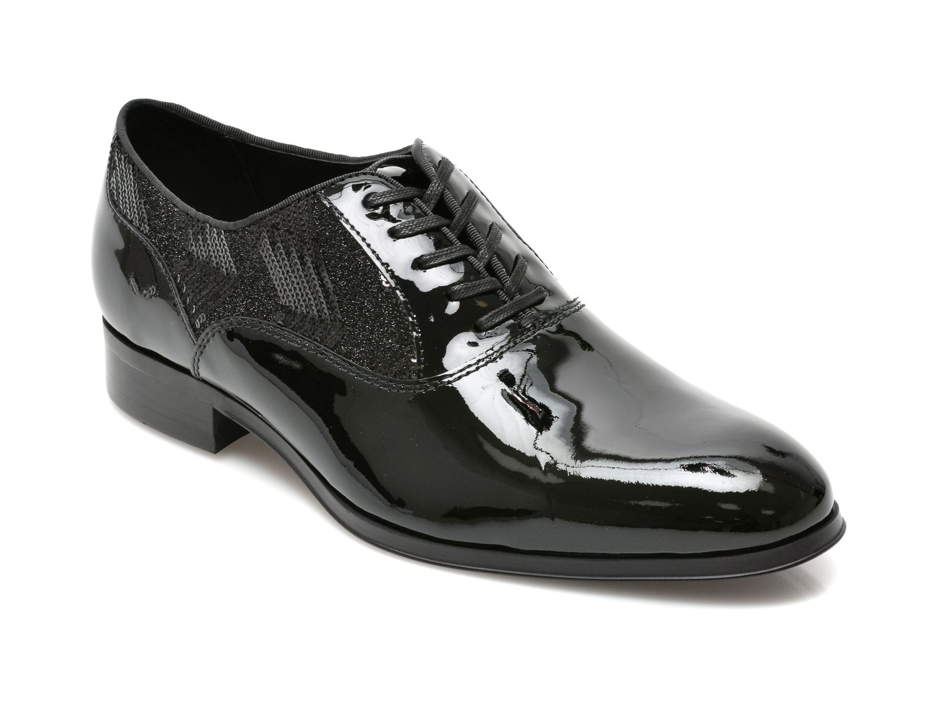 Pantofi ALDO negri, RIDGE004, din piele naturala lacuita Aldo