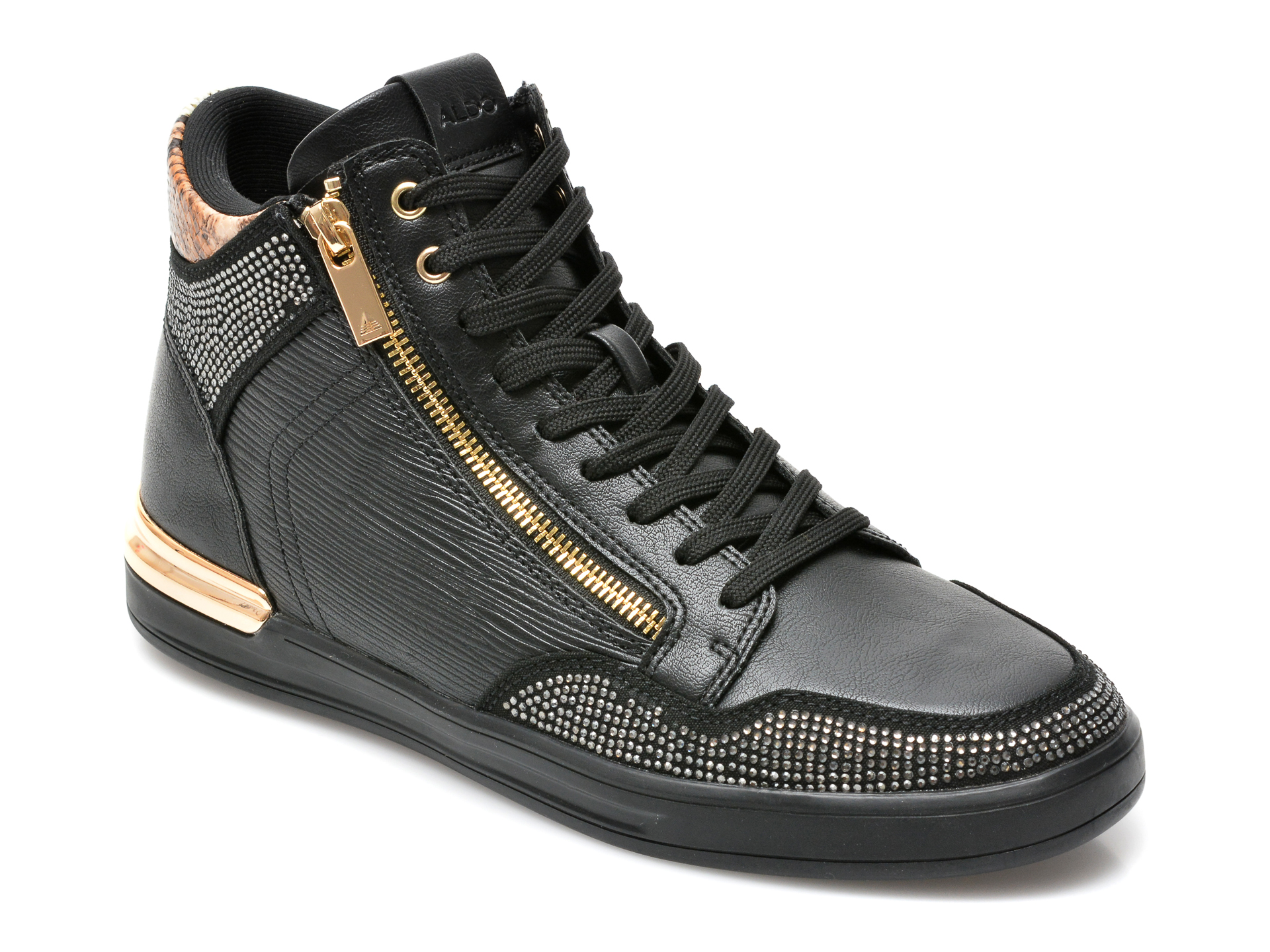Pantofi ALDO negri, Sauerberg001, din piele ecologica Aldo