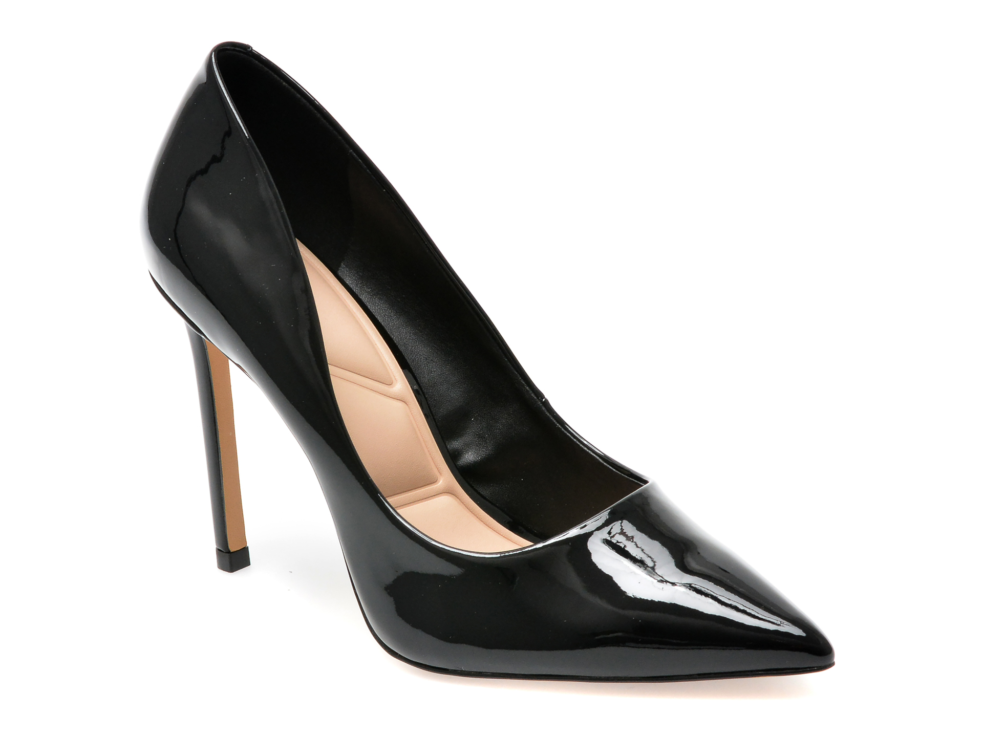 Pantofi ALDO negri, STESSY2.0001, din piele ecologica lacuita /femei/pantofi