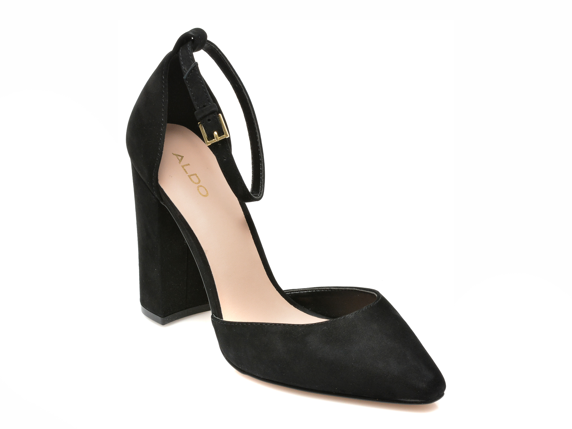Pantofi ALDO negri, SUSAN001, din nabuc /femei/pantofi imagine noua