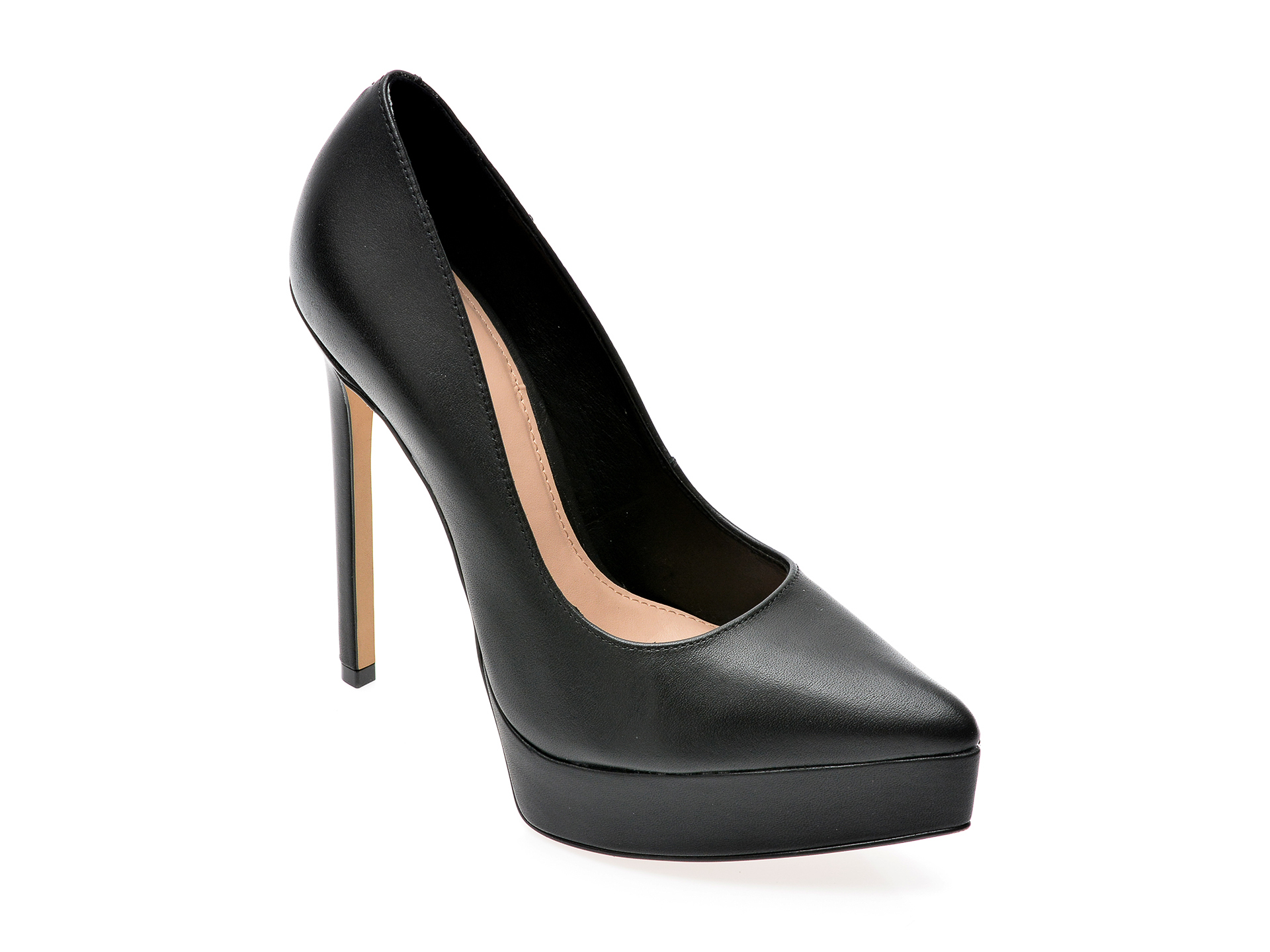 Pantofi ALDO negri, YELLOWFIN008, din piele naturala imagine reduceri black friday 2021 Aldo