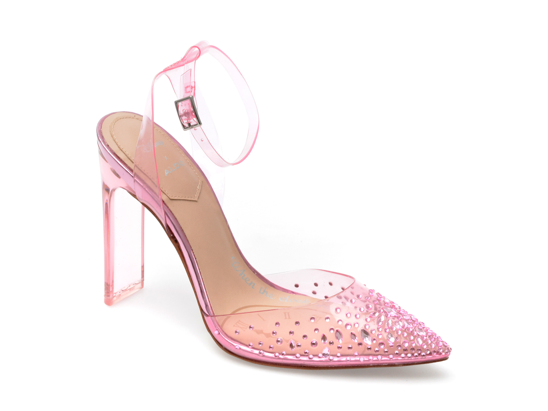 Pantofi ALDO roz, GLASSSLIPPER680, din pvc /femei/pantofi