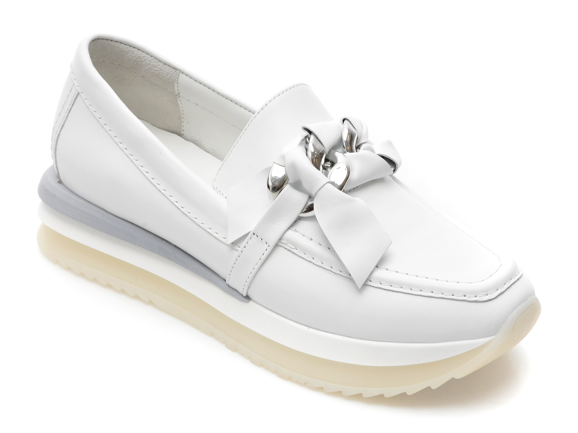 Pantofi ALPINO albi, 2126, din piele naturala /femei/pantofi imagine noua