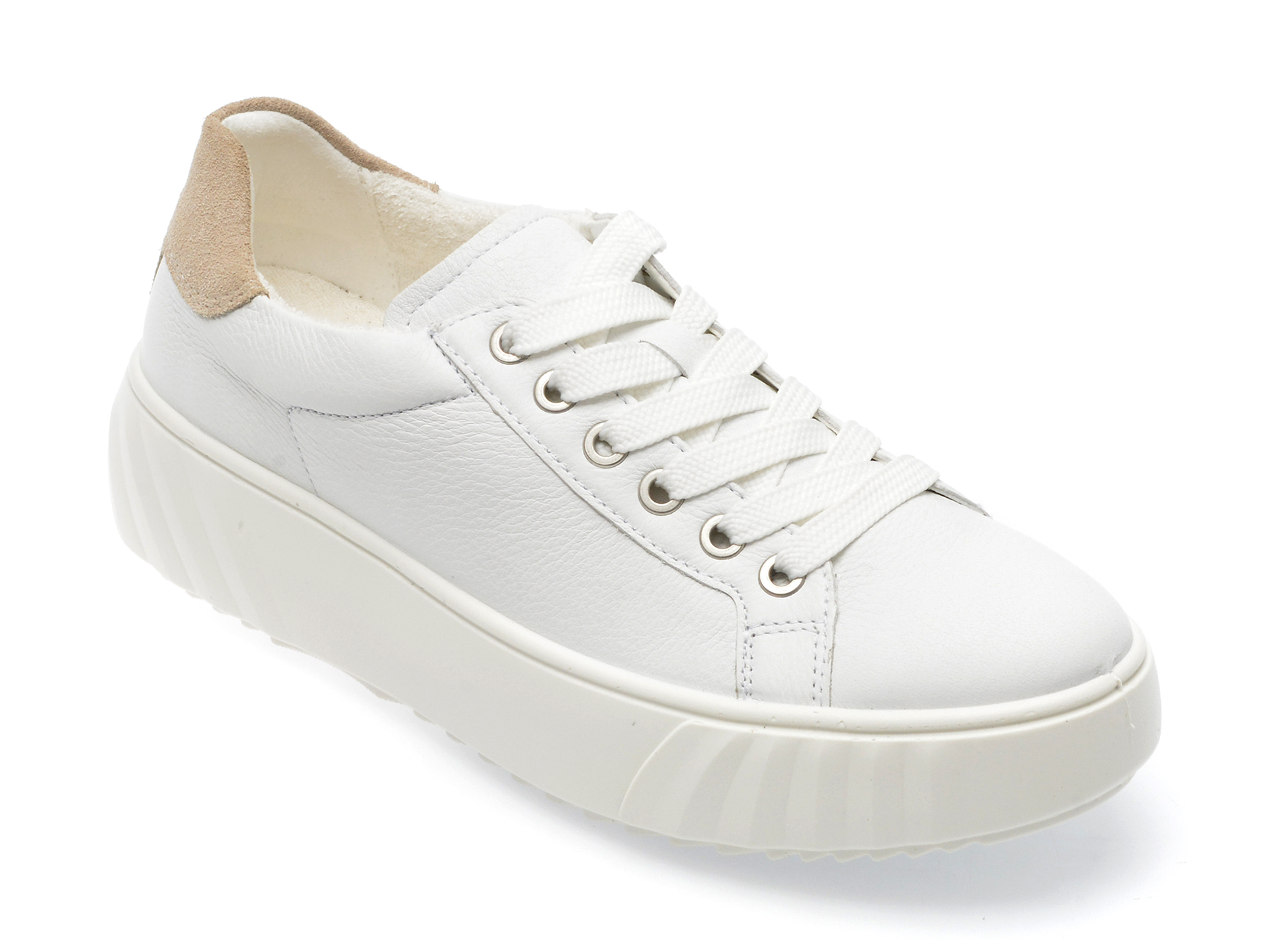 Pantofi ARA albi, 46523, din piele naturala /femei/pantofi imagine super redus 2022