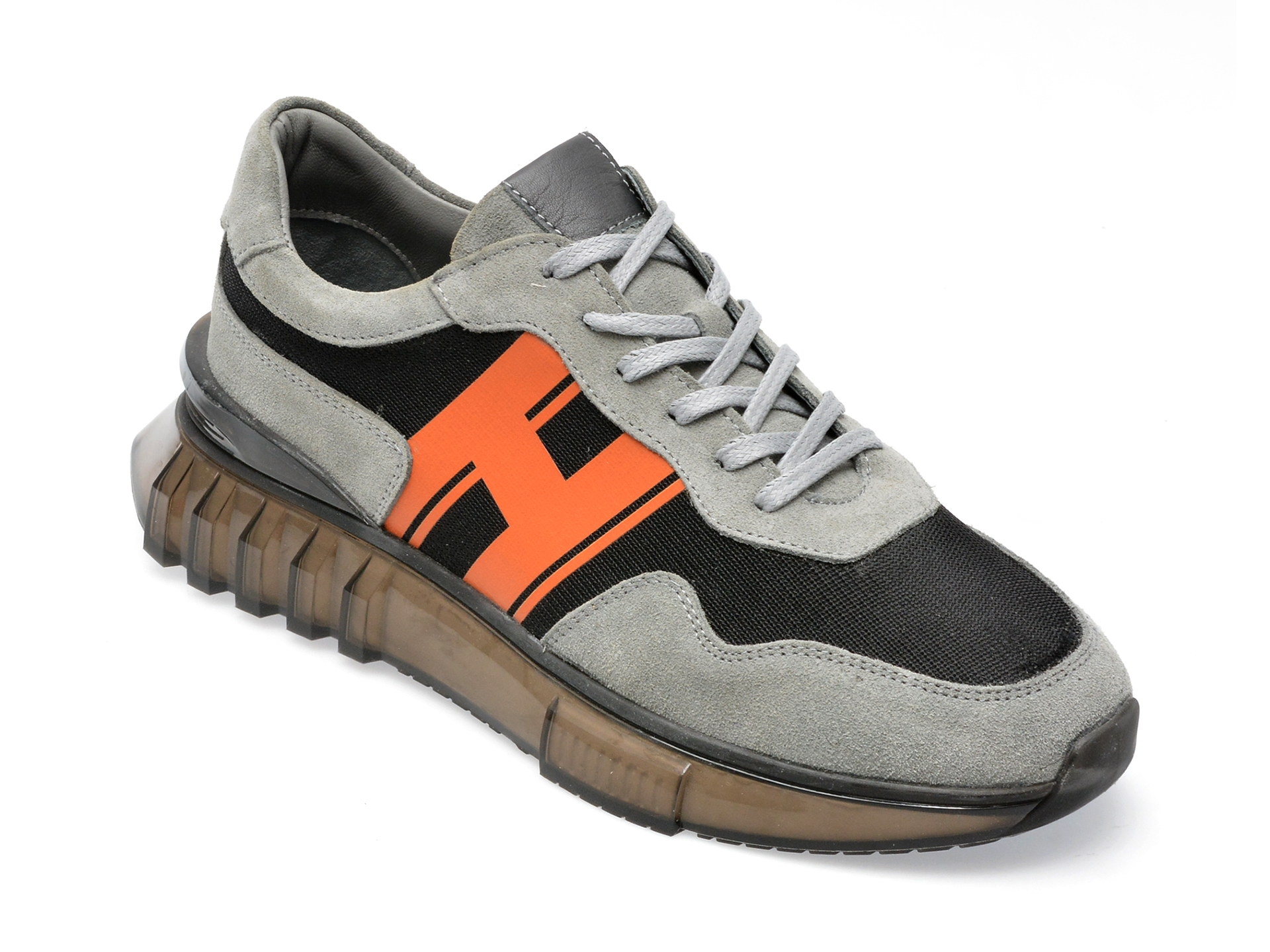 Pantofi AXXELLL gri, MS1007, din material textil /barbati/pantofi imagine super redus 2022