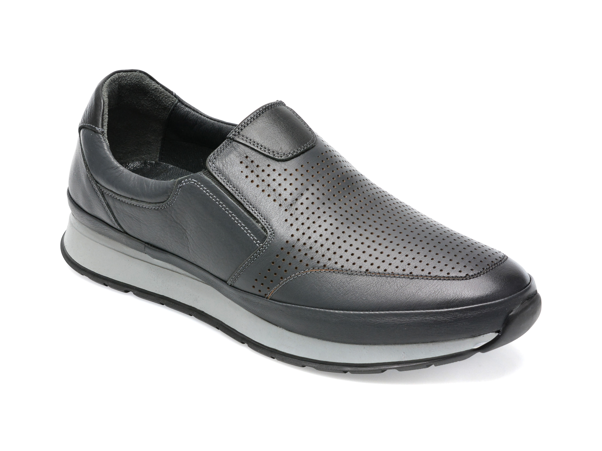 Pantofi AXXELLL gri, SY313, din piele naturala /barbati/pantofi imagine noua 2022