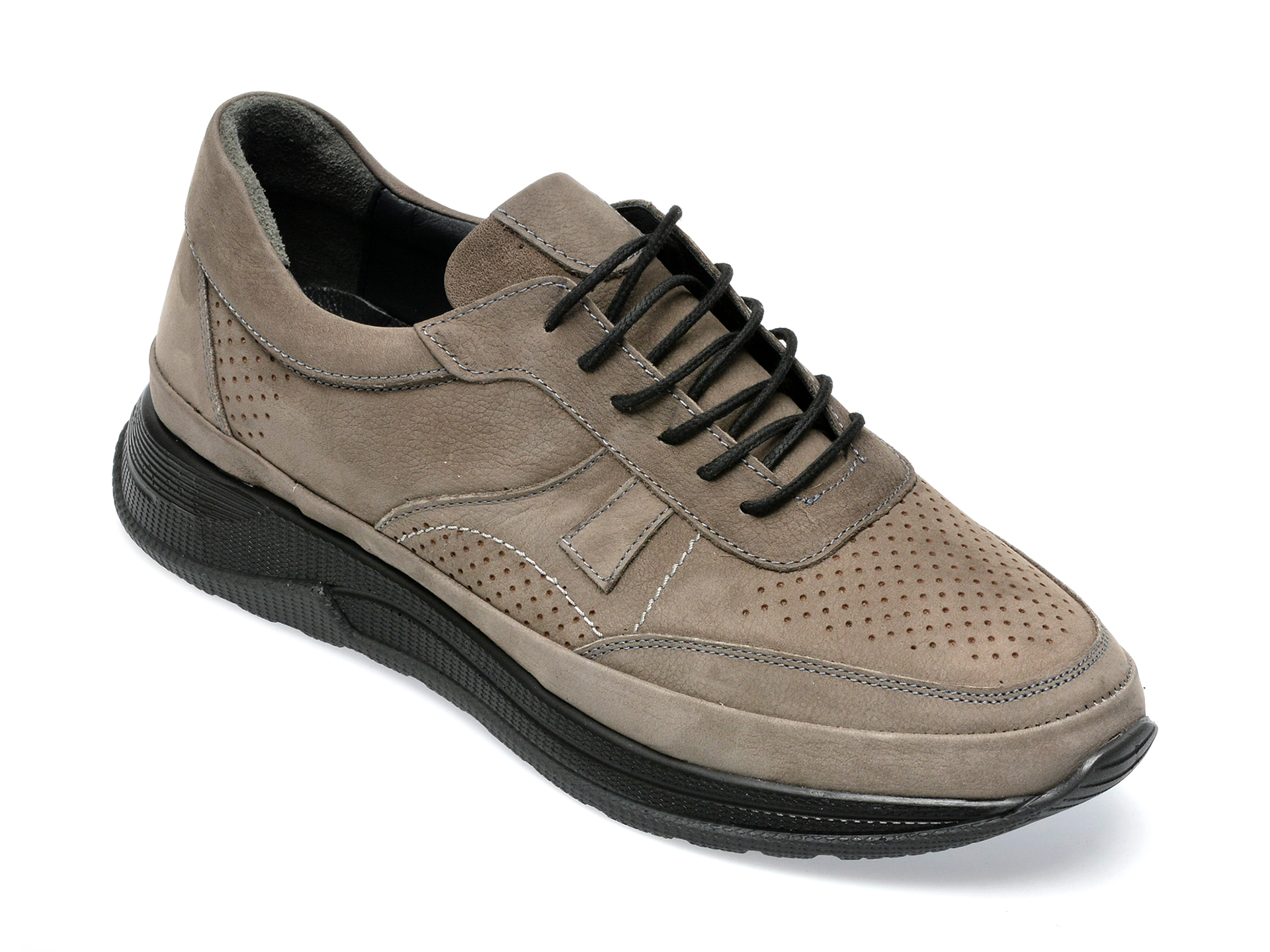 Pantofi AXXELLL gri, SY901A, din nabuc /barbati/pantofi