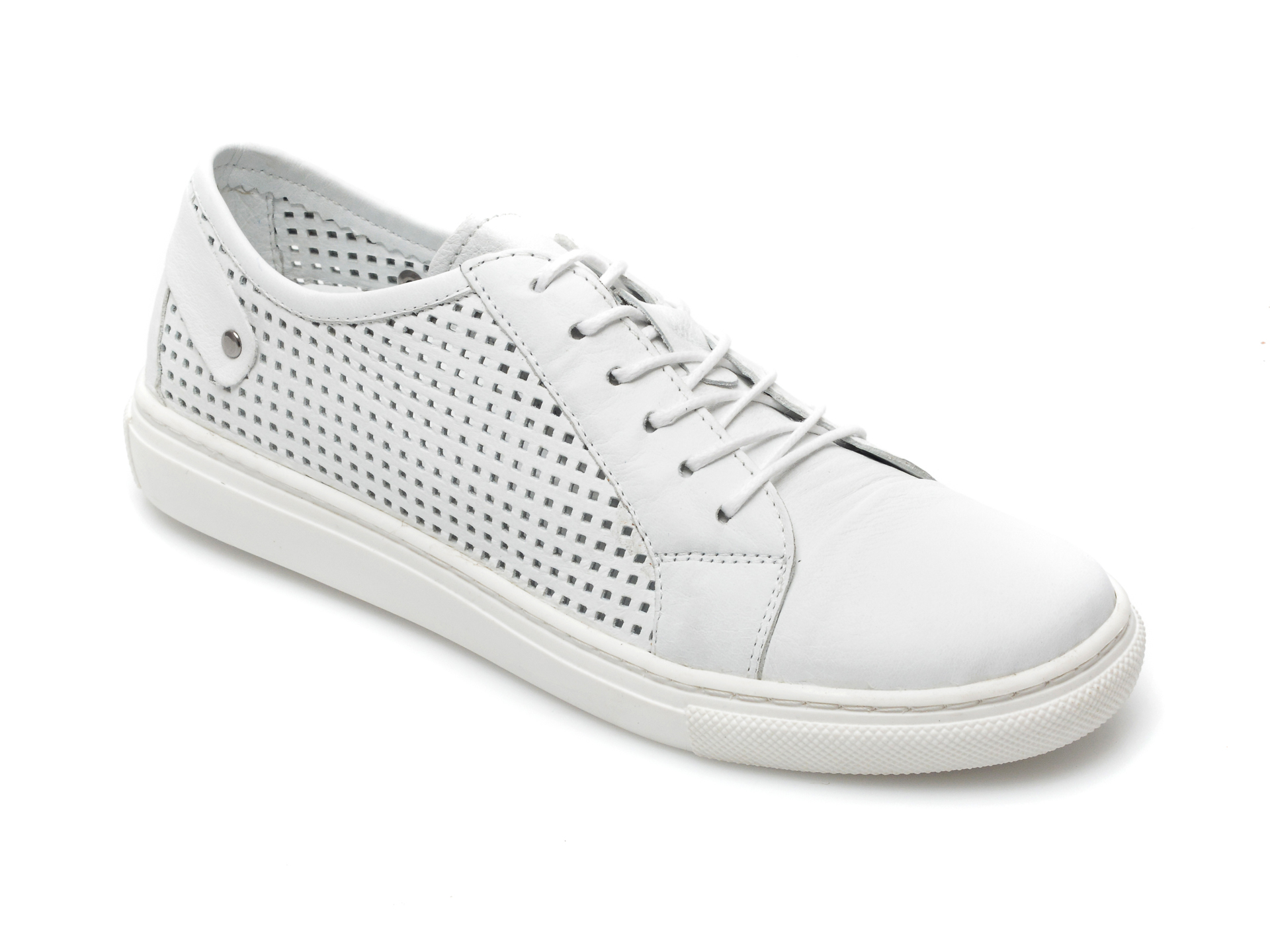 Pantofi BABOOS albi, R12, din piele naturala Baboos