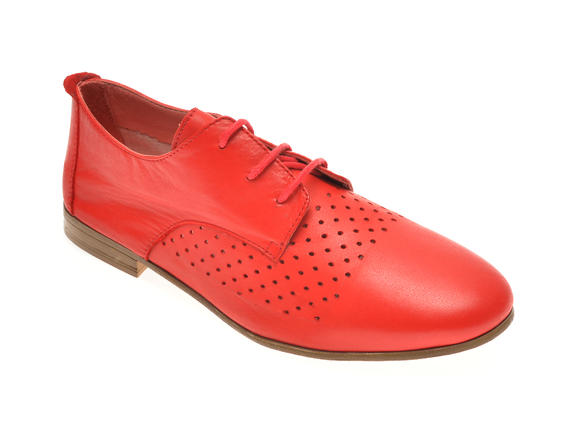 Pantofi BABOOS rosii, 1106, din piele naturala