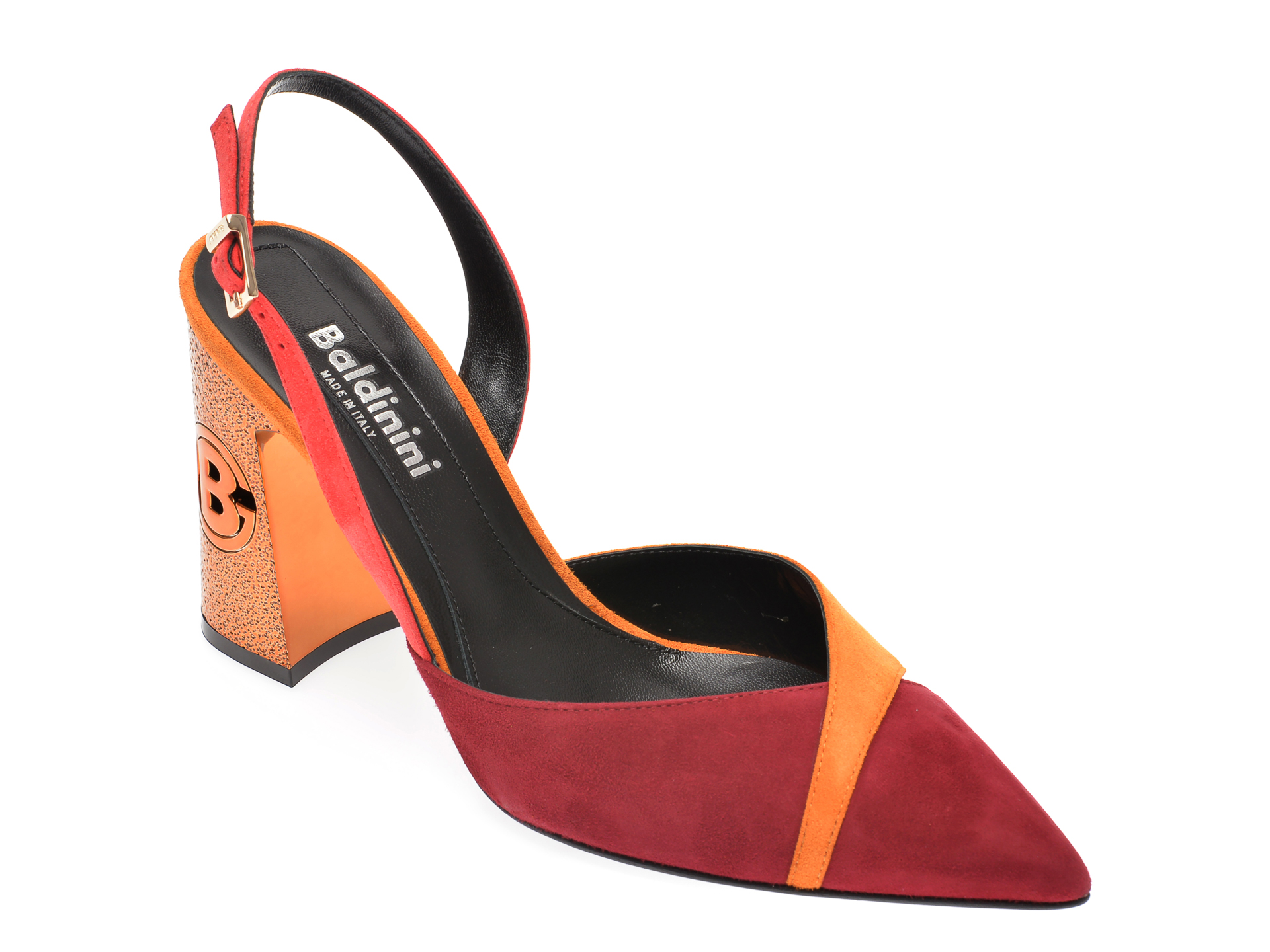Pantofi BALDININI multicolori, 057005, din piele intoarsa