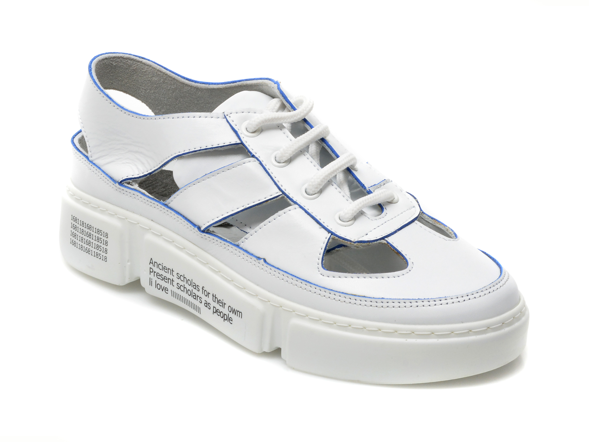 Pantofi BESTELLO albi, 115, din piele naturala /femei/pantofi imagine noua