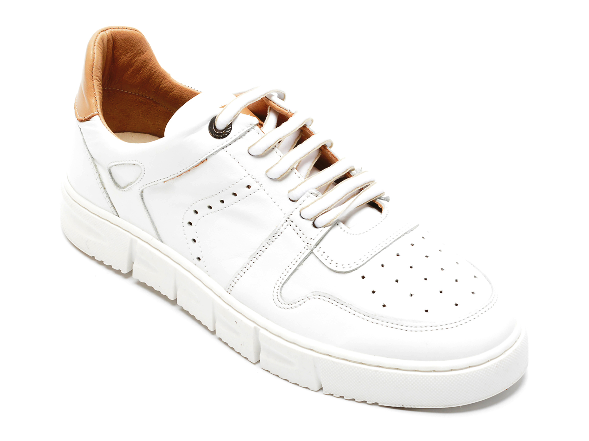Pantofi BESTELLO albi, 150, din piele naturala /femei/pantofi imagine noua