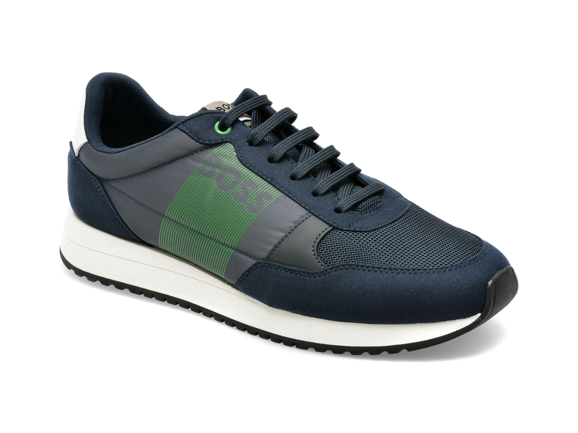 Pantofi BOSS bleumarin, 3224, din material textil si piele intoarsa /barbati/pantofi imagine noua