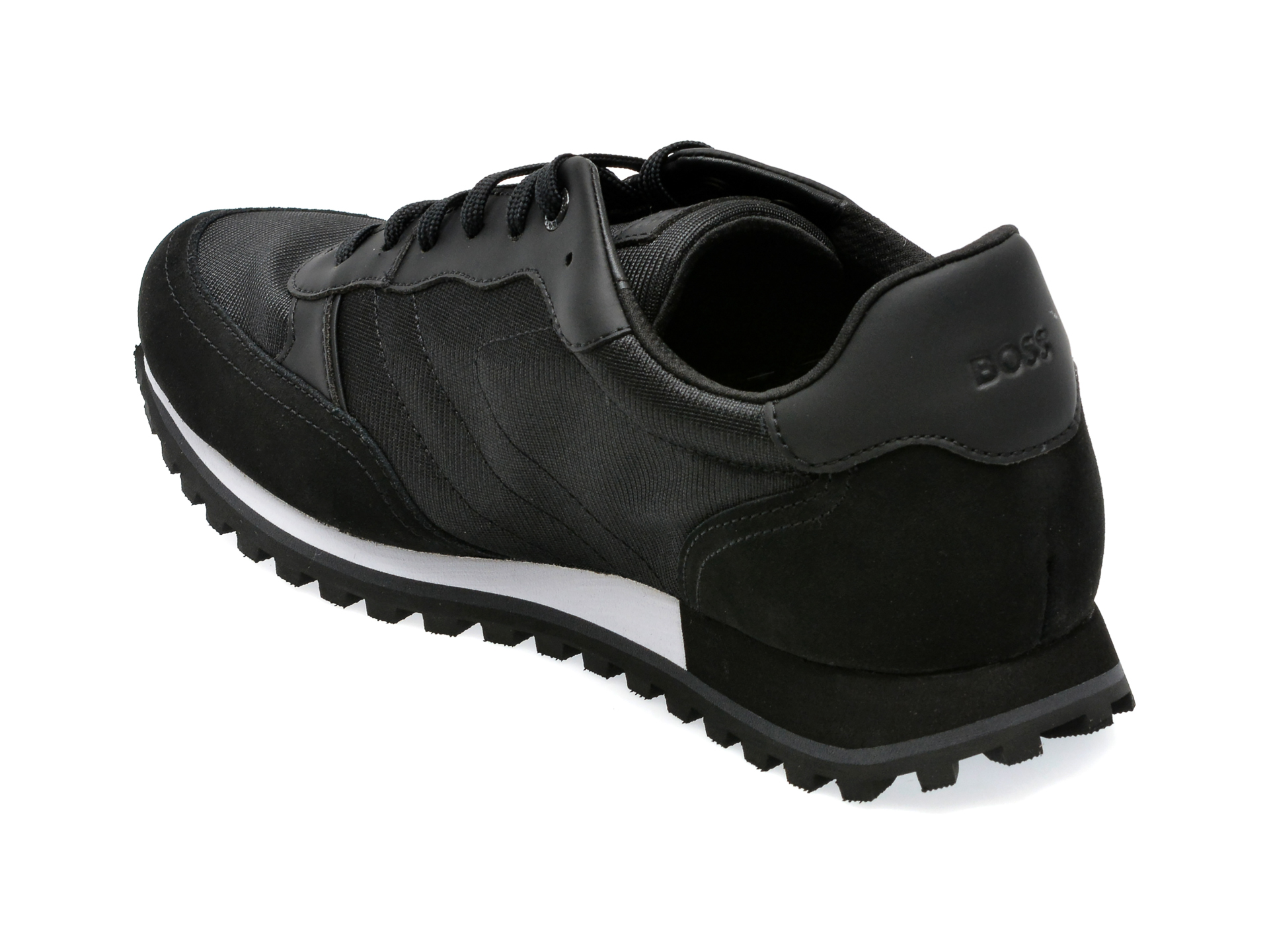 Poze Pantofi BOSS negri, 152, din piele naturala
