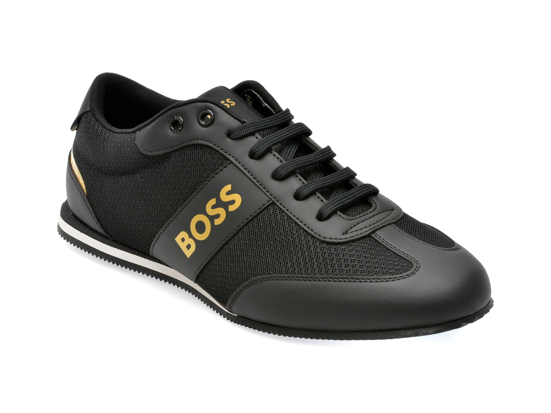 Pantofi BOSS negri, 180, din piele ecologica /barbati/pantofi imagine super redus 2022