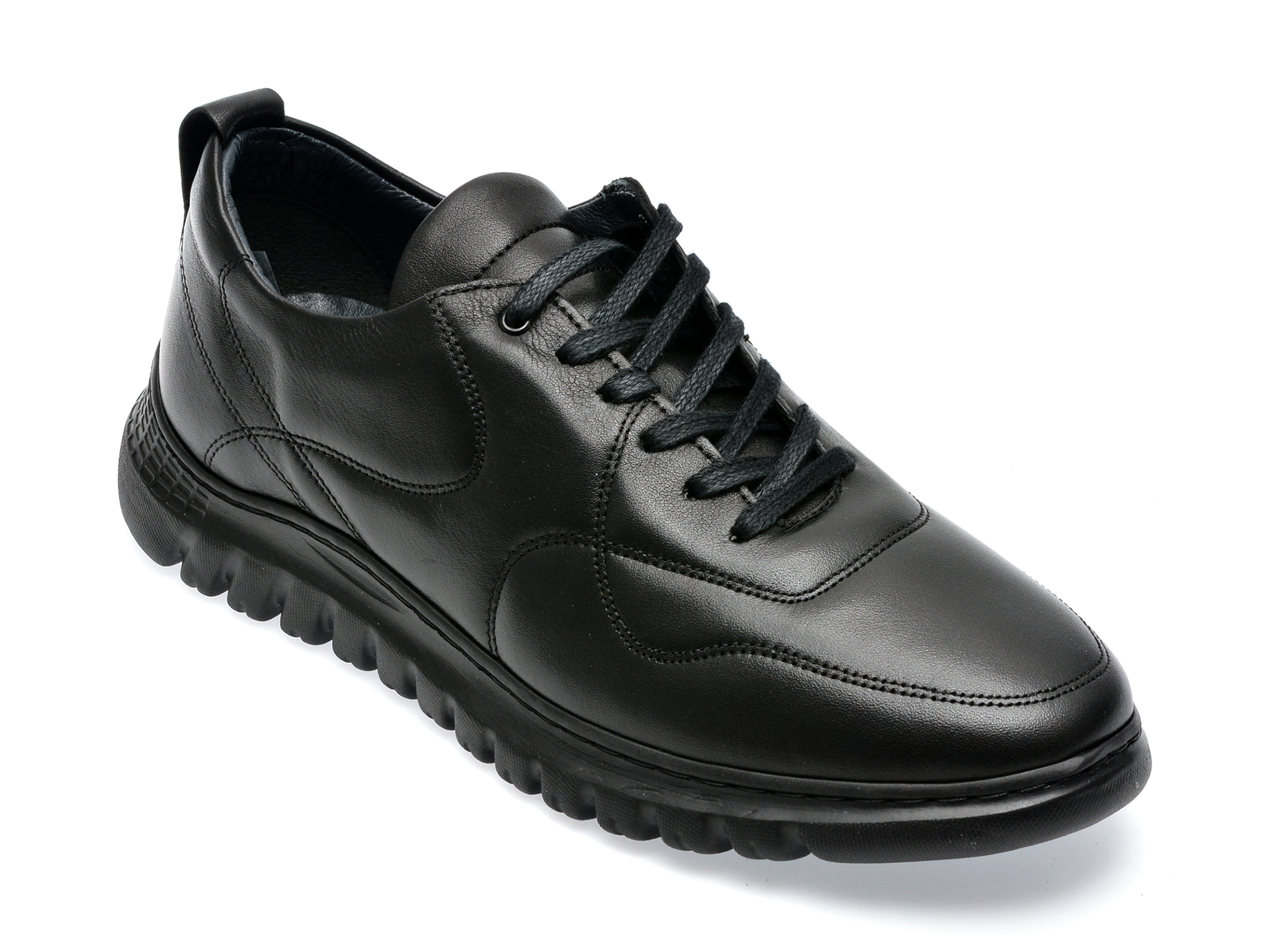 Pantofi BRAVELLI negri, 134121, din piele naturala /barbati/pantofi