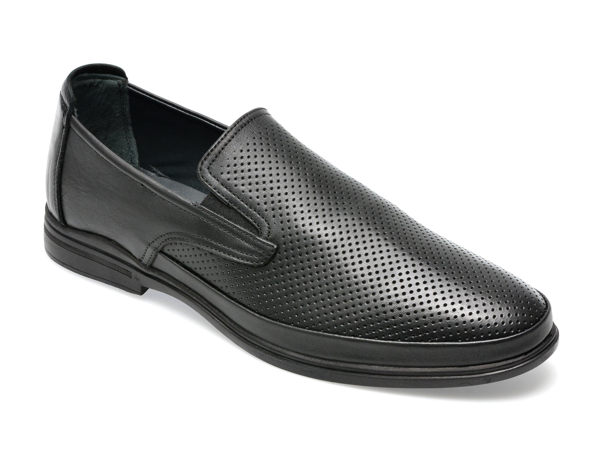 Pantofi BRAVELLI negri, 77757, din piele naturala /barbati/pantofi