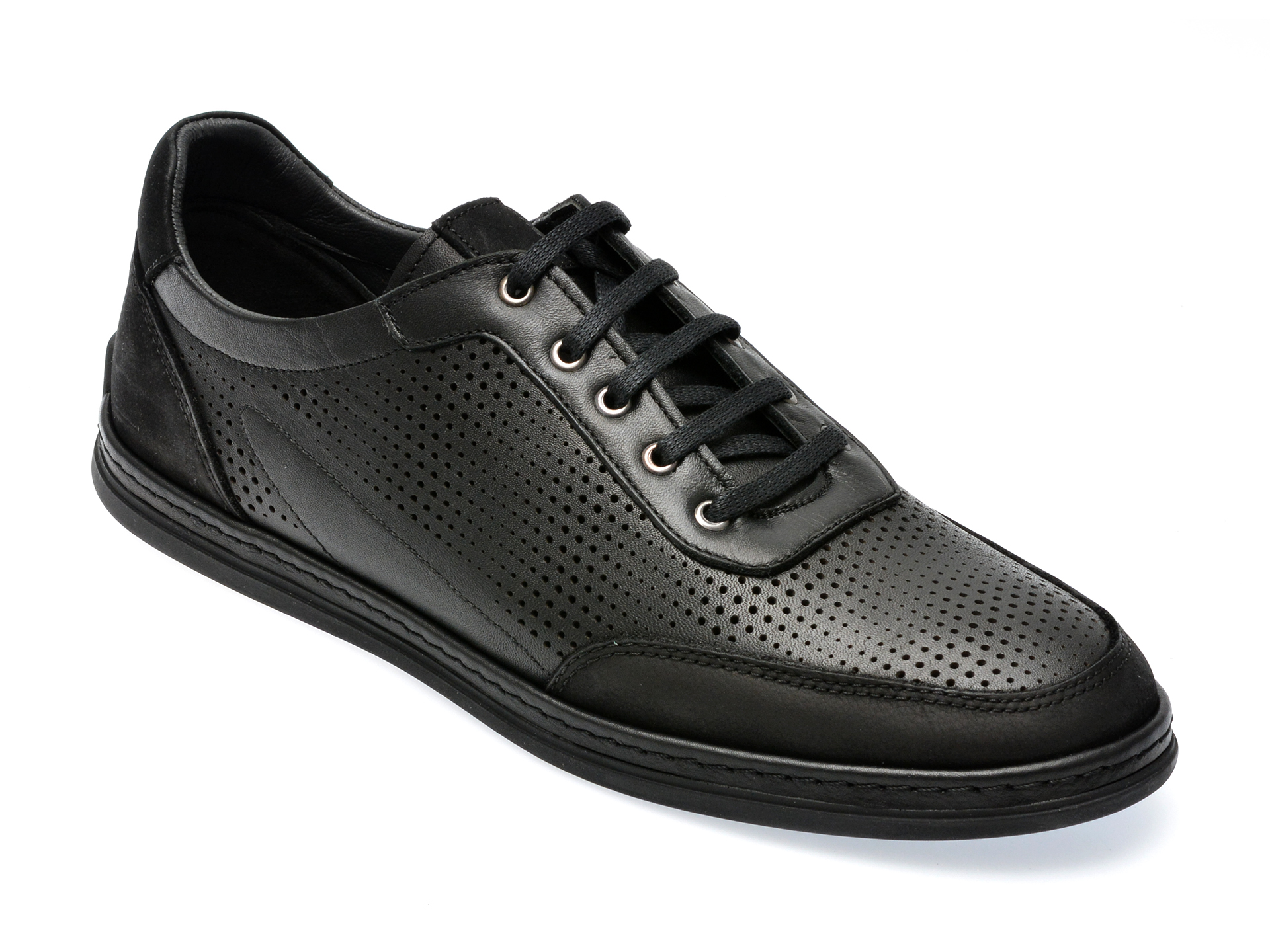 Pantofi BRAVELLI negri, 91801, din piele naturala /barbati/pantofi