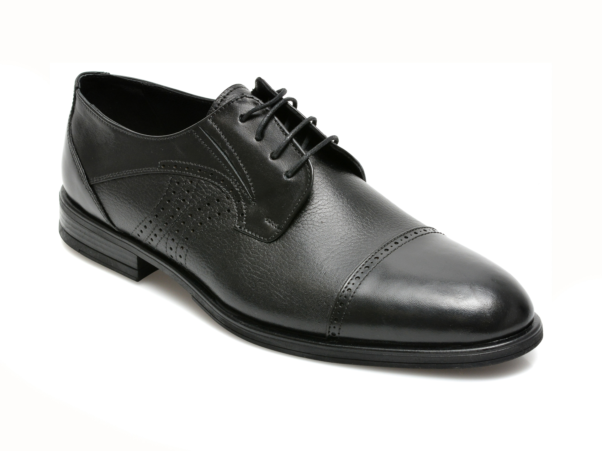 Pantofi BRAVELLI negri, 99106, din piele naturala imagine reduceri black friday 2021 Bravelli