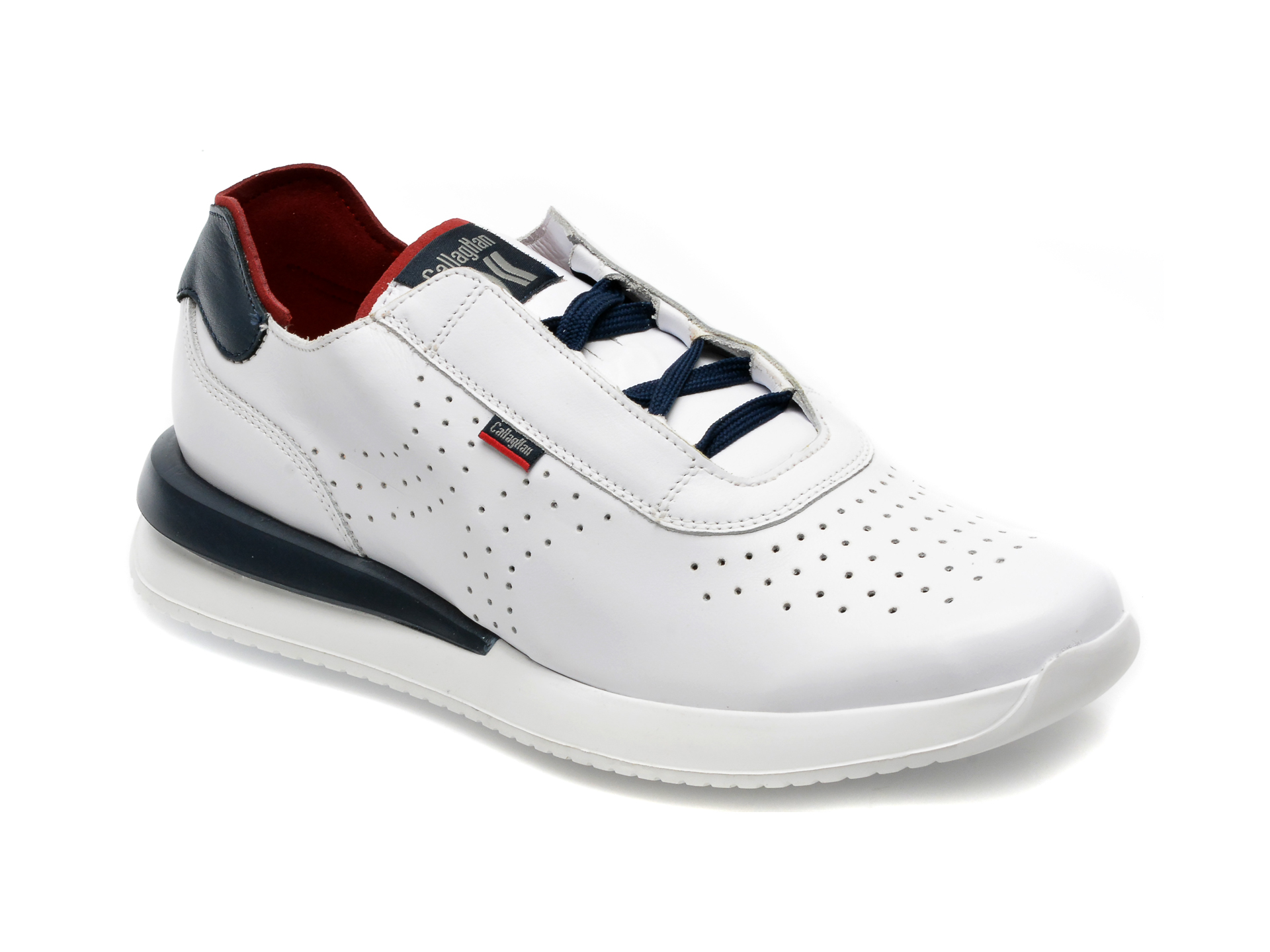 Pantofi CALLAGHAN albi, 51101, din piele naturala /barbati/pantofi