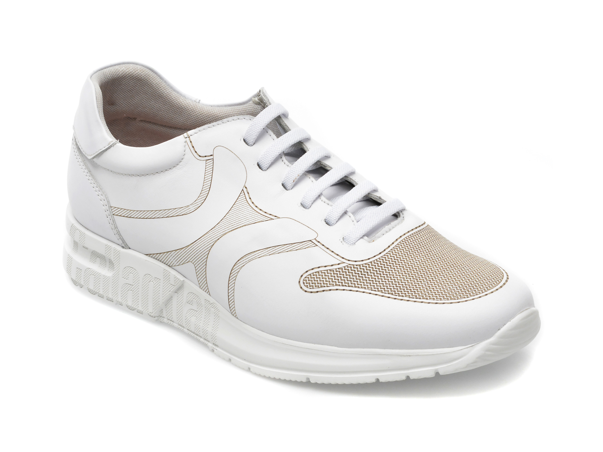 Pantofi CALLAGHAN albi, 91322, din piele naturala /barbati/pantofi