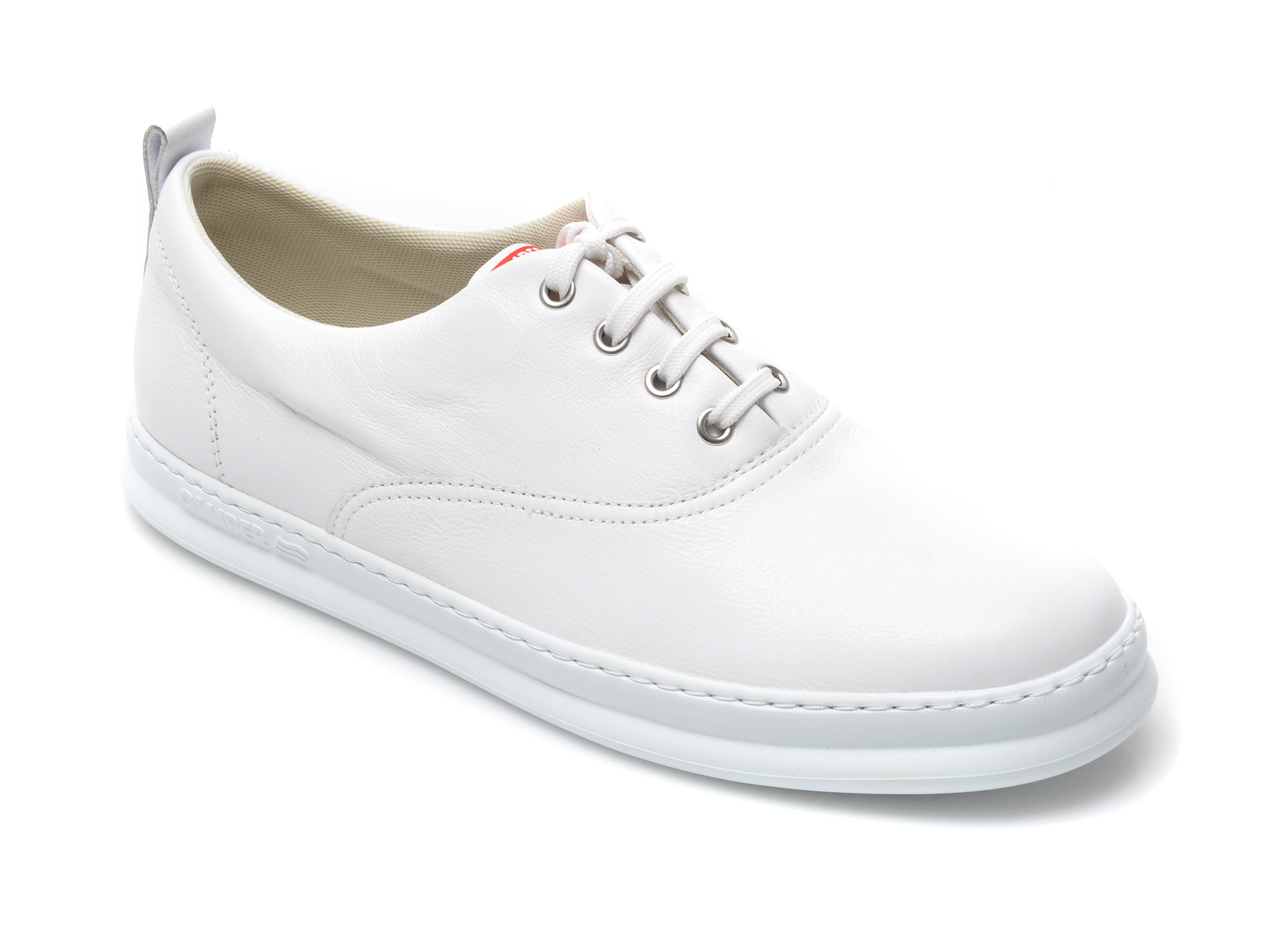 Pantofi CAMPER albi, K100803, din piele naturala 2023 ❤️ Pret Super Black Friday otter.ro imagine noua 2022