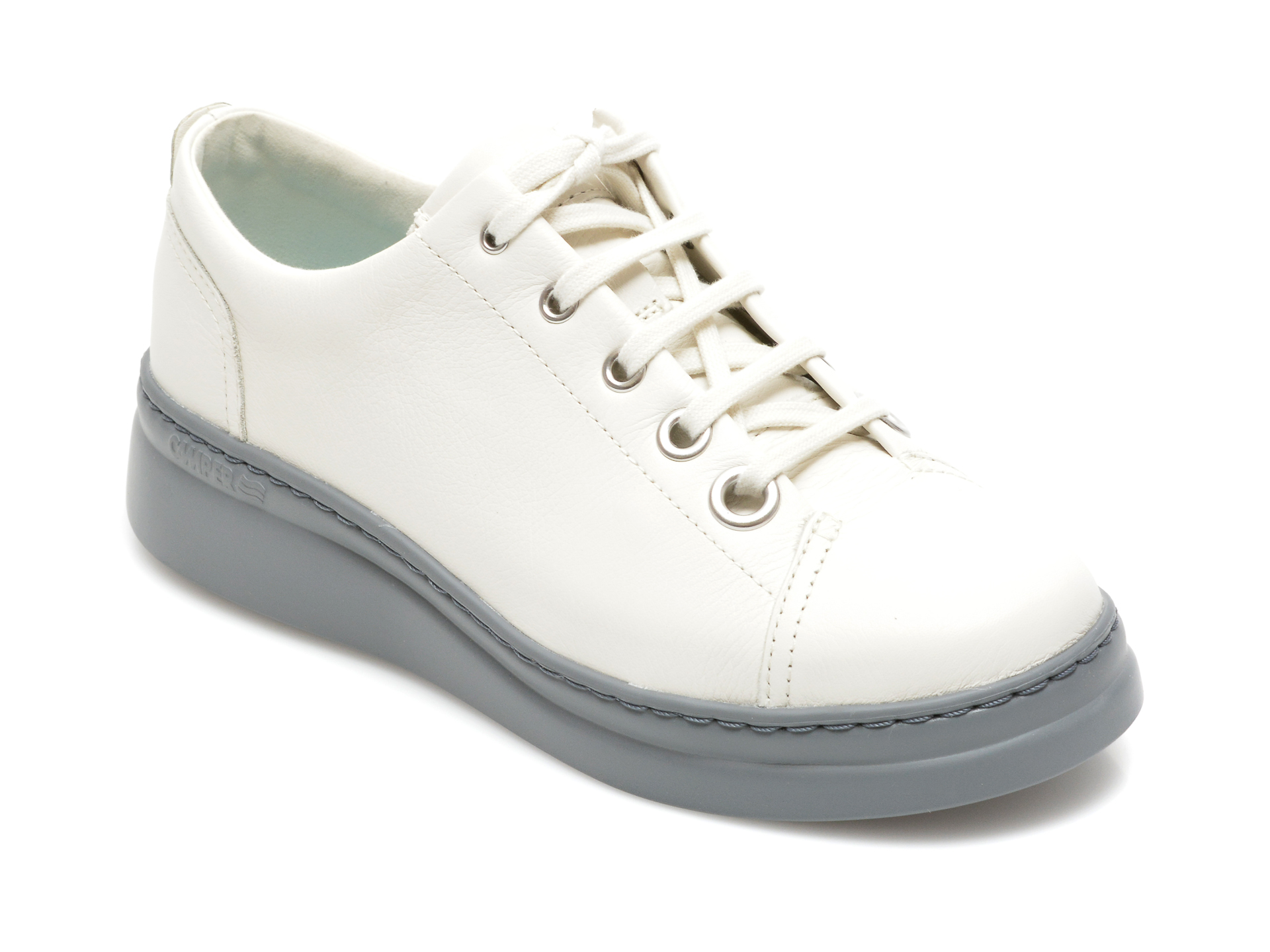 Pantofi CAMPER albi, K201279, din piele naturala Camper imagine super redus 2022