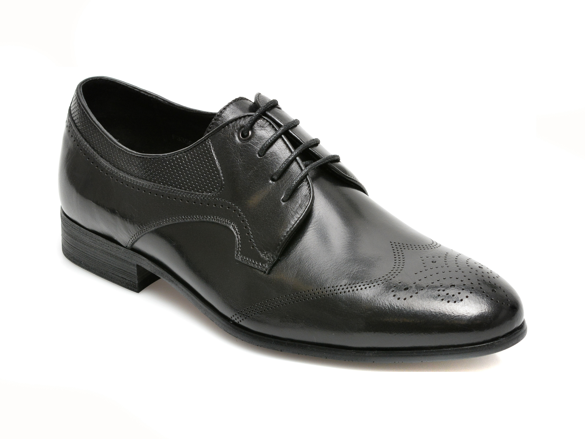 Pantofi CARIBU negri, F335655, din piele naturala CARIBU imagine 2022 reducere