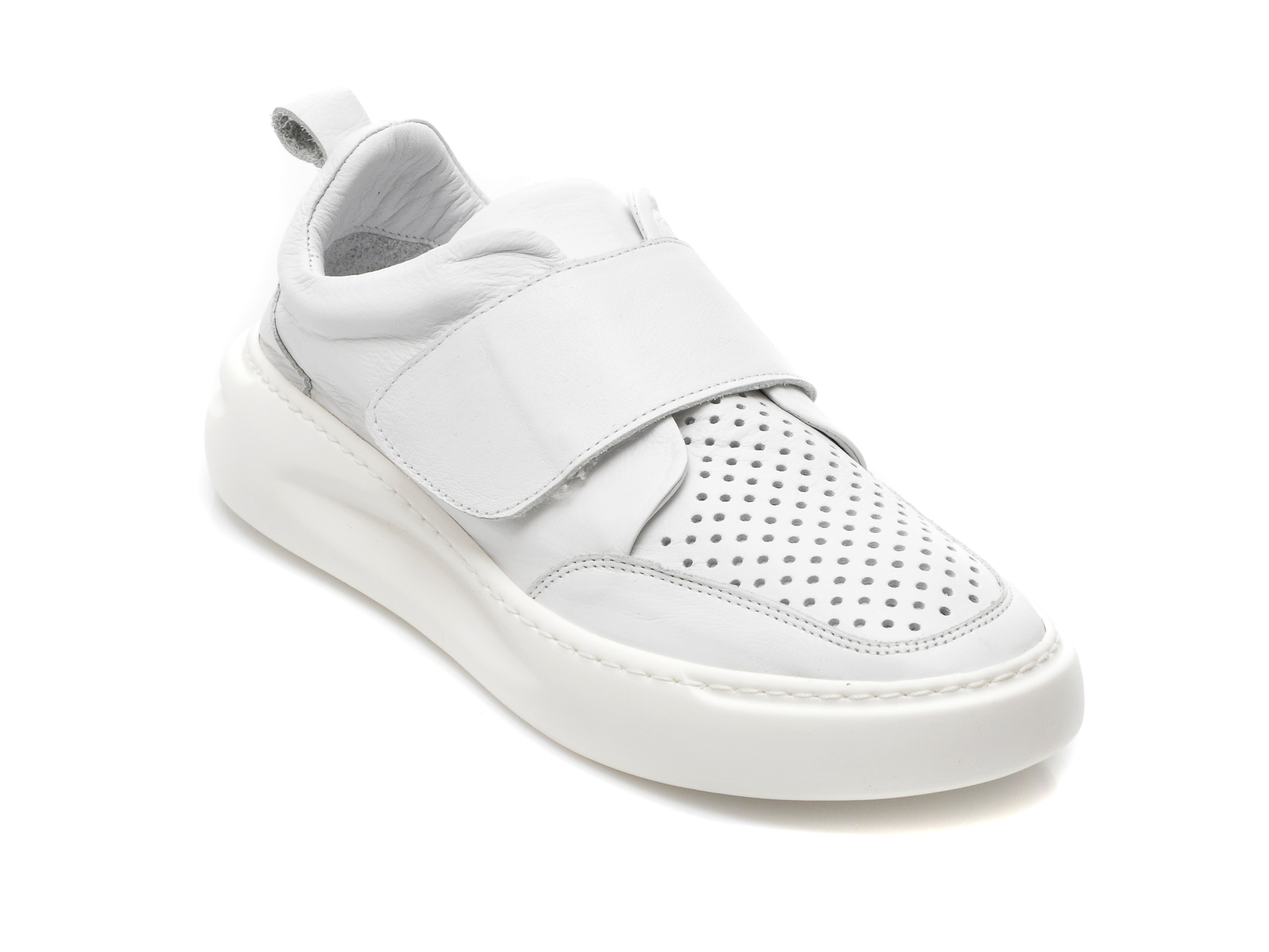 Pantofi CASSIDO albi, 45, din piele naturala /femei/pantofi