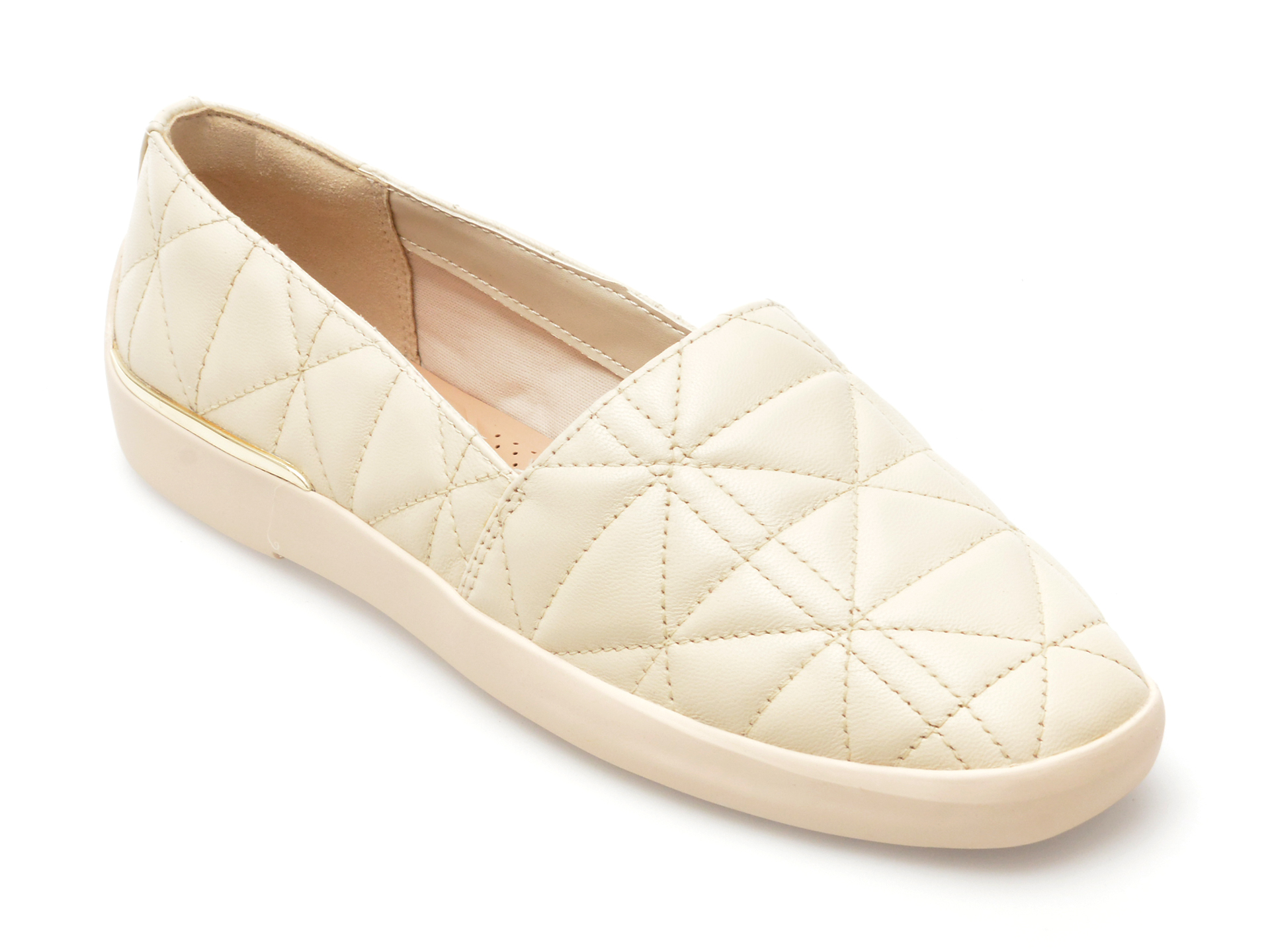 Pantofi casual ALDO albi, QUILTEN115, din piele naturala