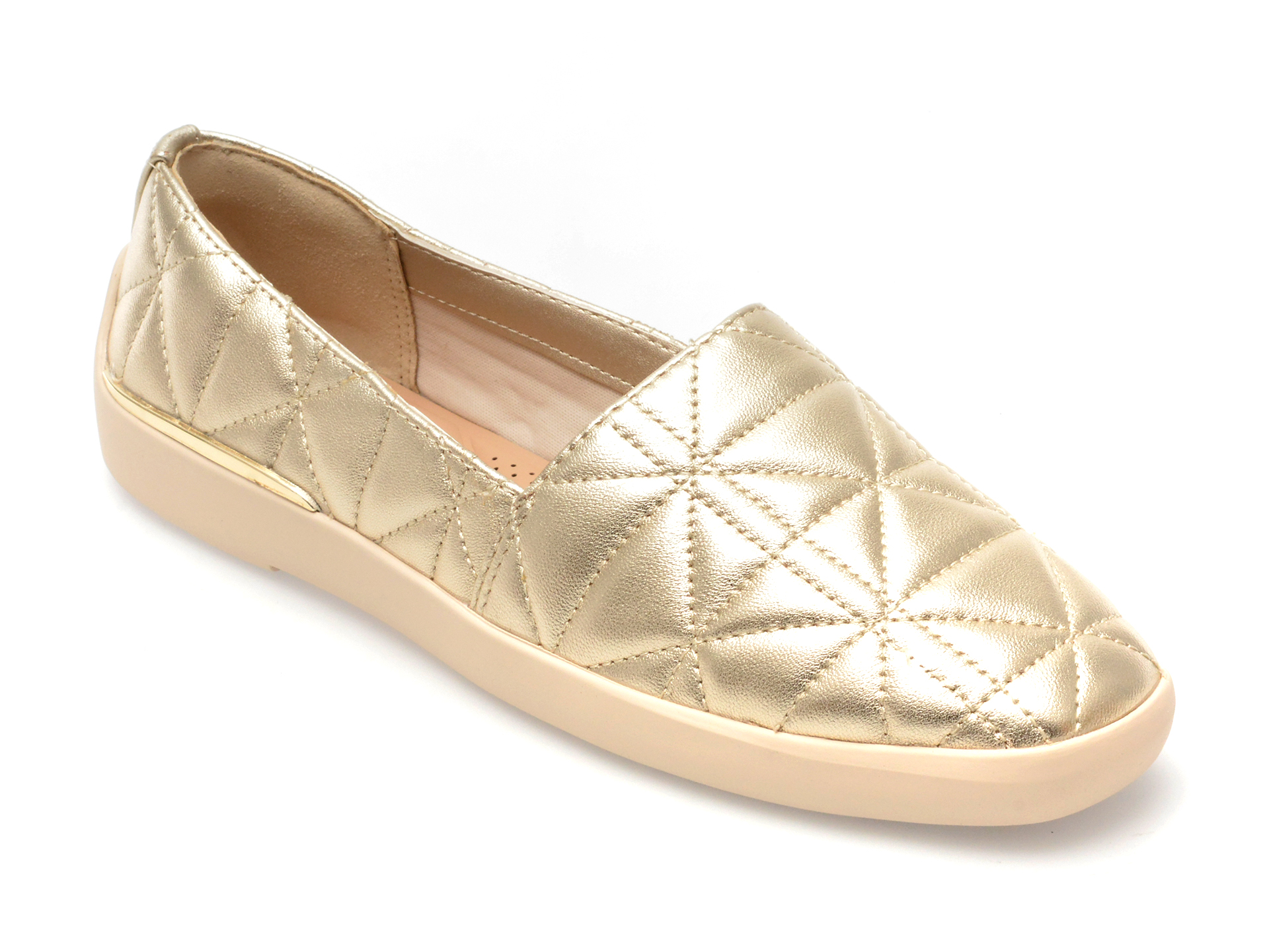 Pantofi casual ALDO aurii, QUILTEN711, din piele naturala