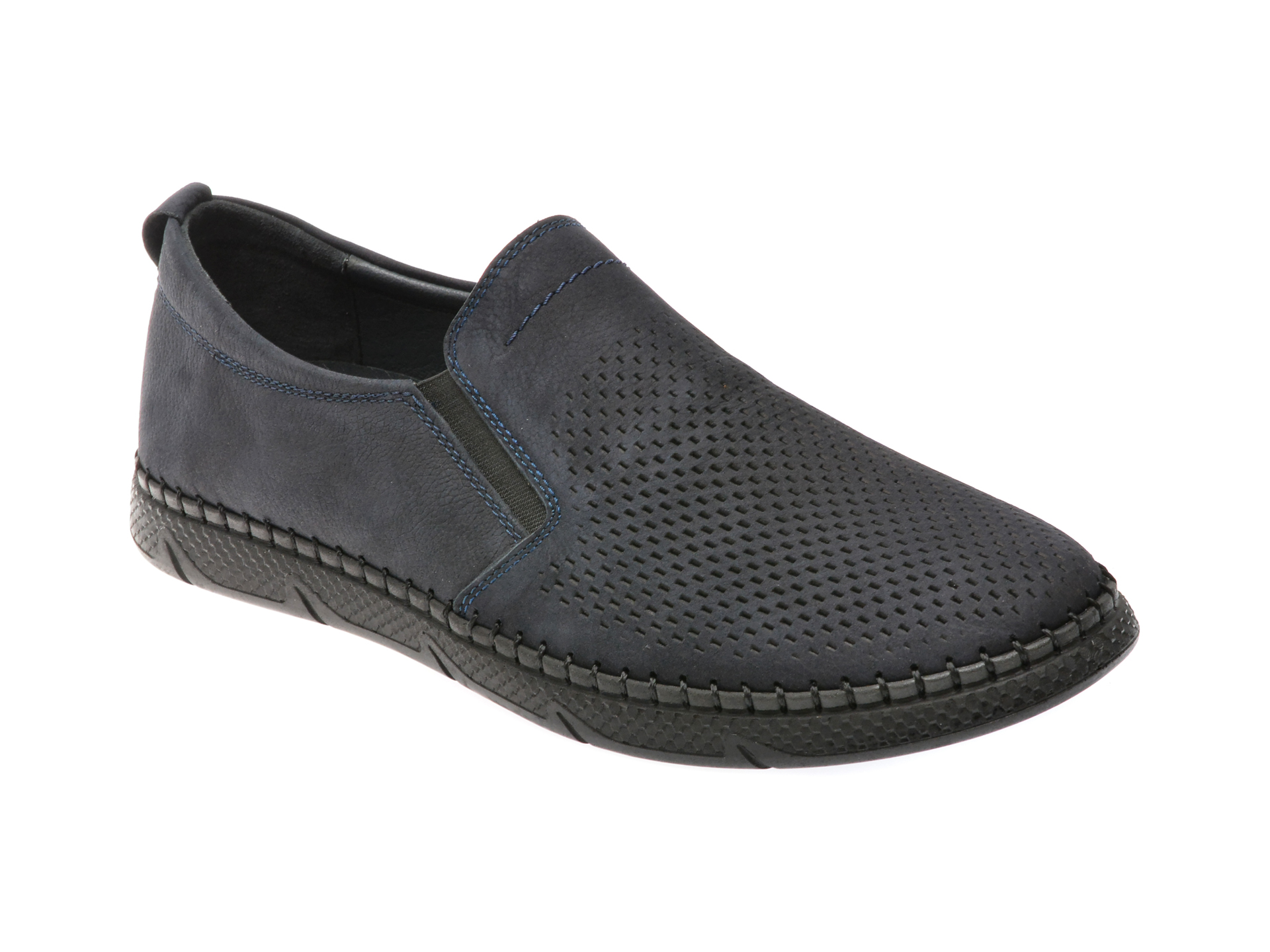 Pantofi casual AXXELLL bleumarin, KPC15, din nabuc