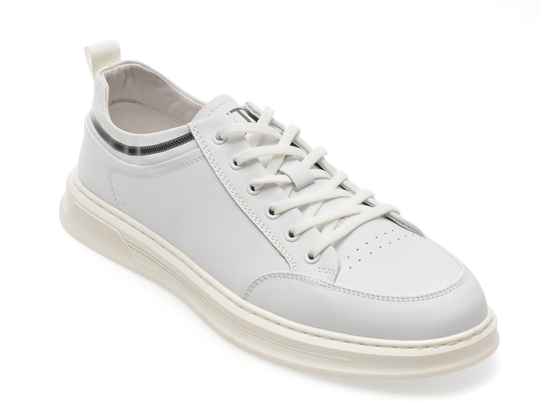 Pantofi casual BITE THE BULLET albi, 913018, din piele naturala