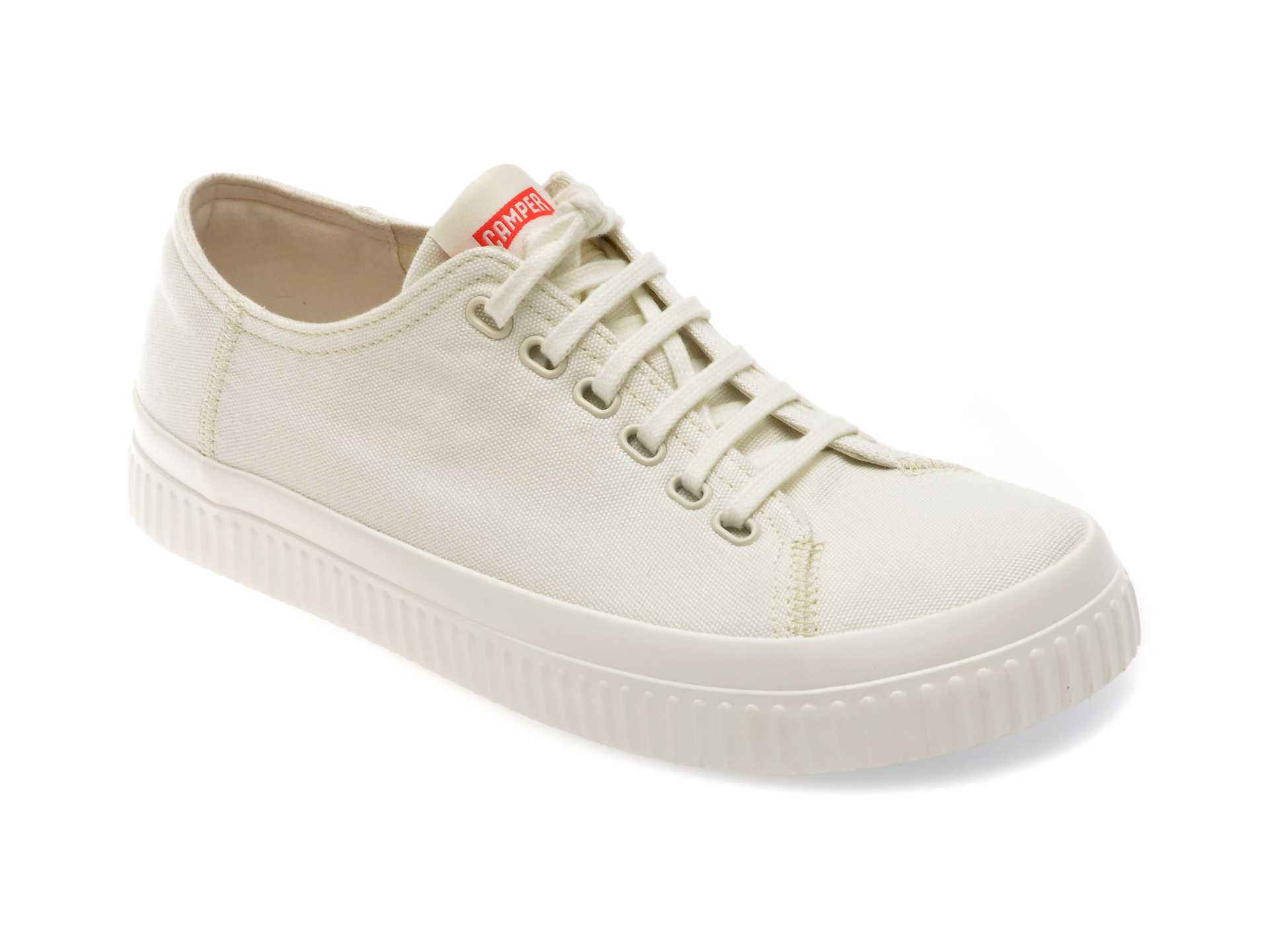 Pantofi casual CAMPER albi, K100933, din material textil