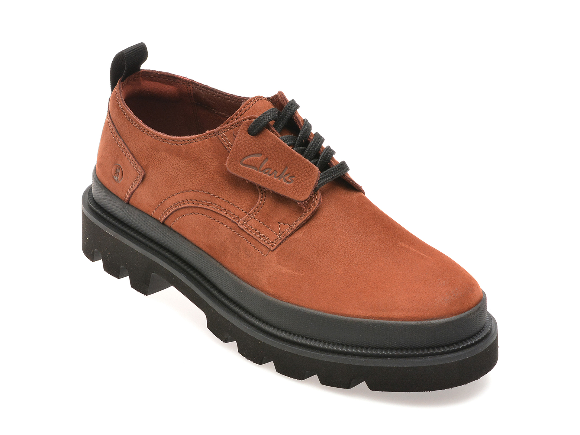 Pantofi casual CLARKS visinii, BADELAC, din nabuc