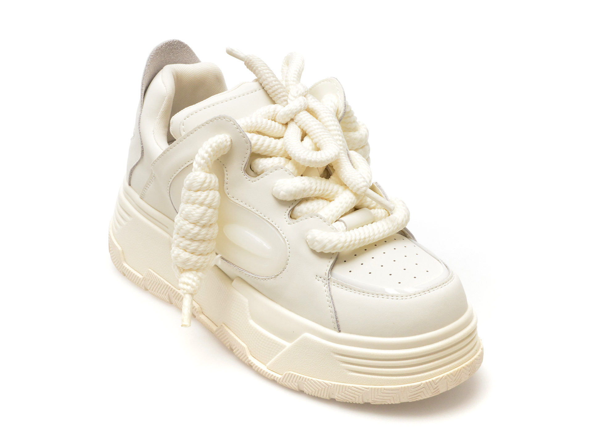 Pantofi casual EPICA albi, 2309171, din piele naturala