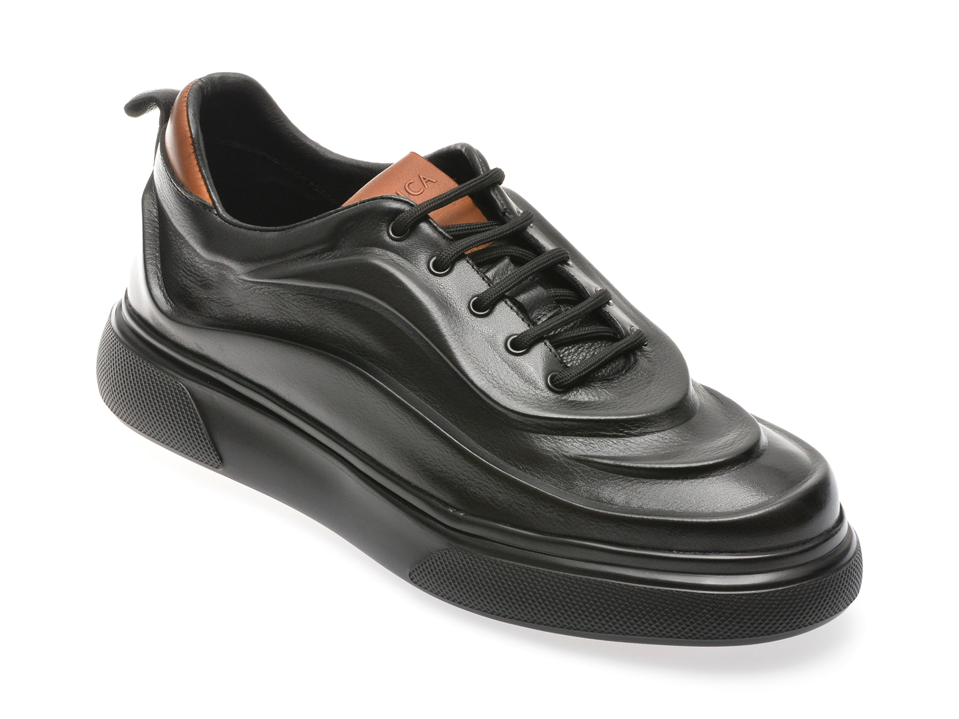 Pantofi casual EPICA negri, 216710, din piele naturala