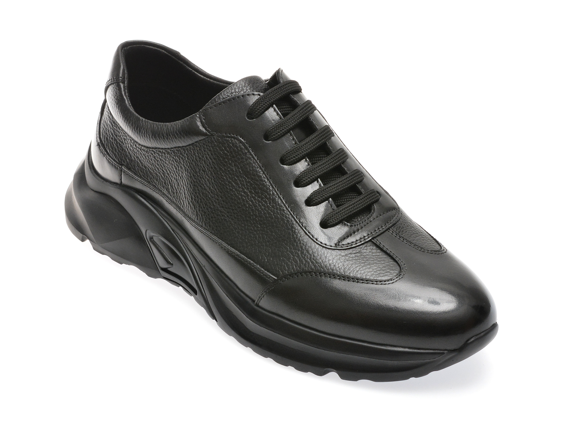 Pantofi casual EPICA negri, 230H113, din piele naturala
