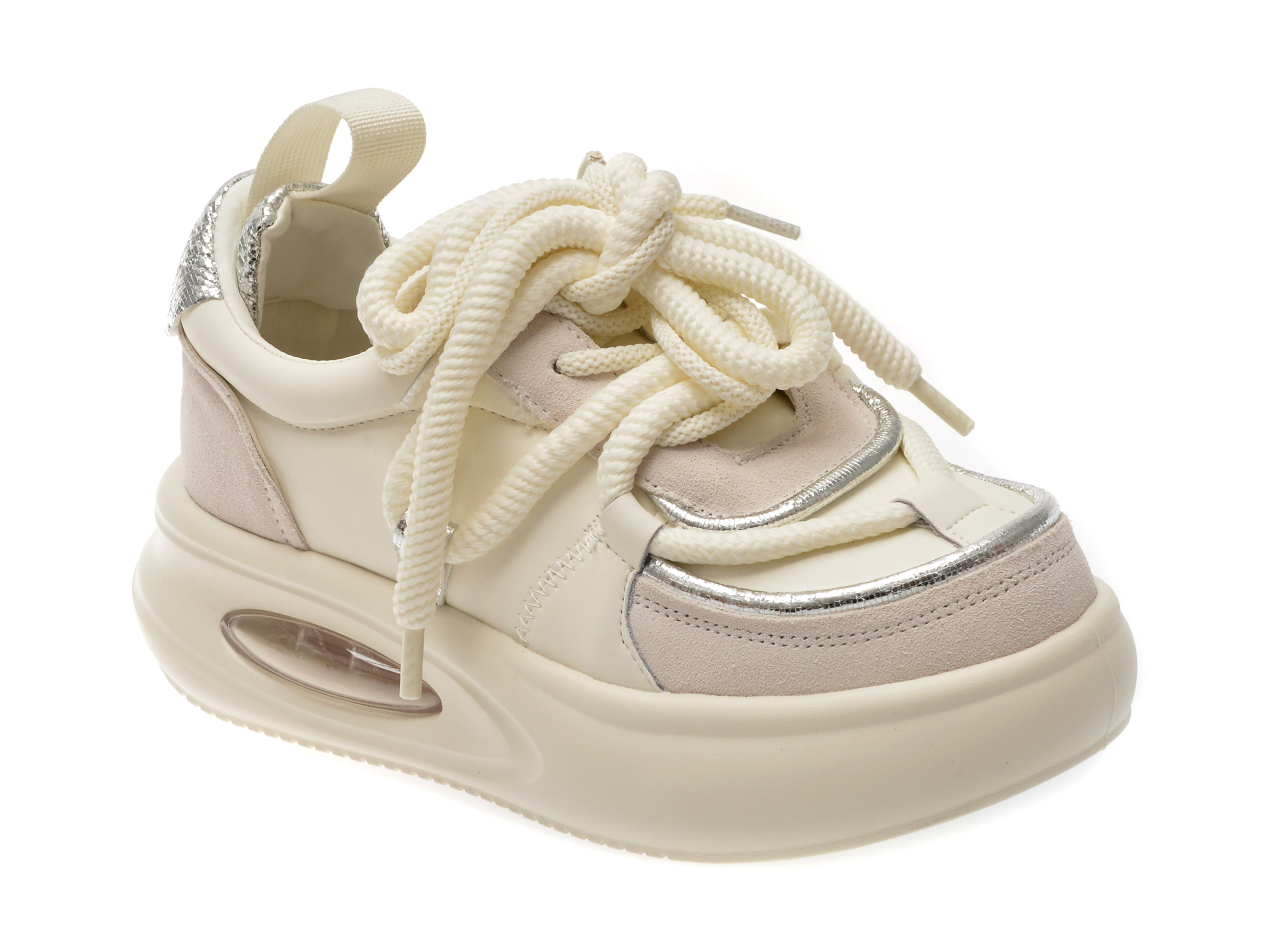 Pantofi casual FLAVIA PASSINI albi, 20245, din piele naturala