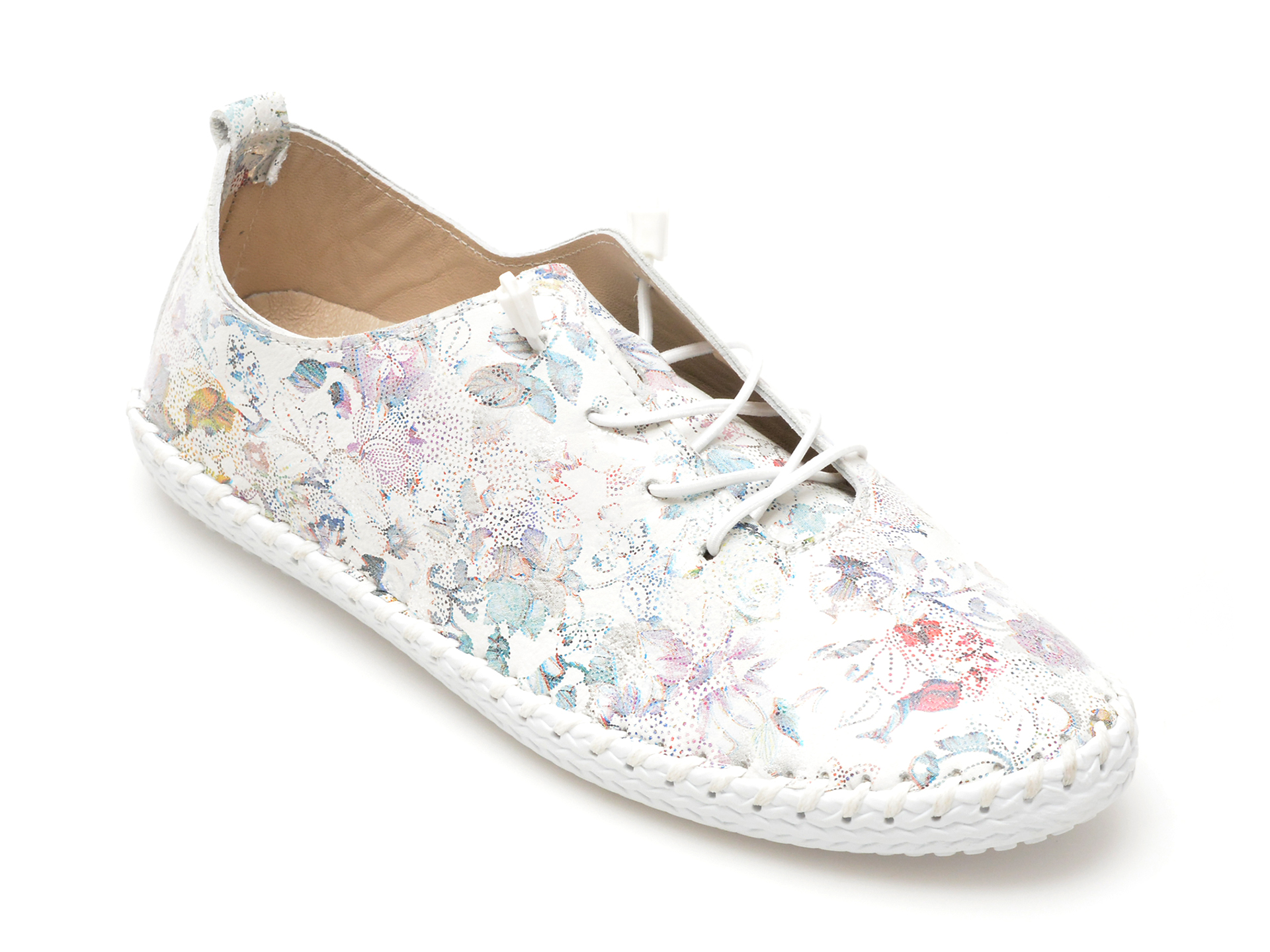 Pantofi casual FLAVIA PASSINI albi, 2201622, din piele naturala