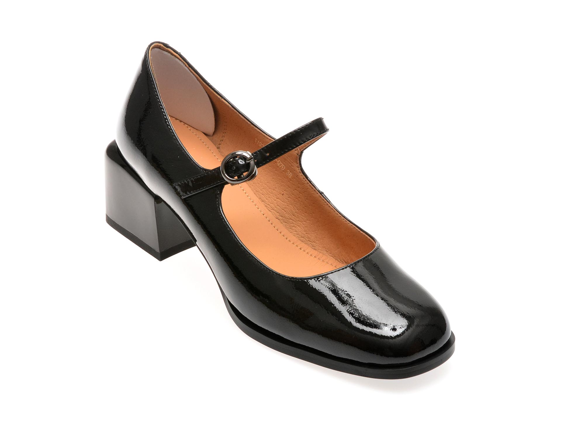 Pantofi casual FLAVIA PASSINI negri, 1193, din piele naturala lacuita