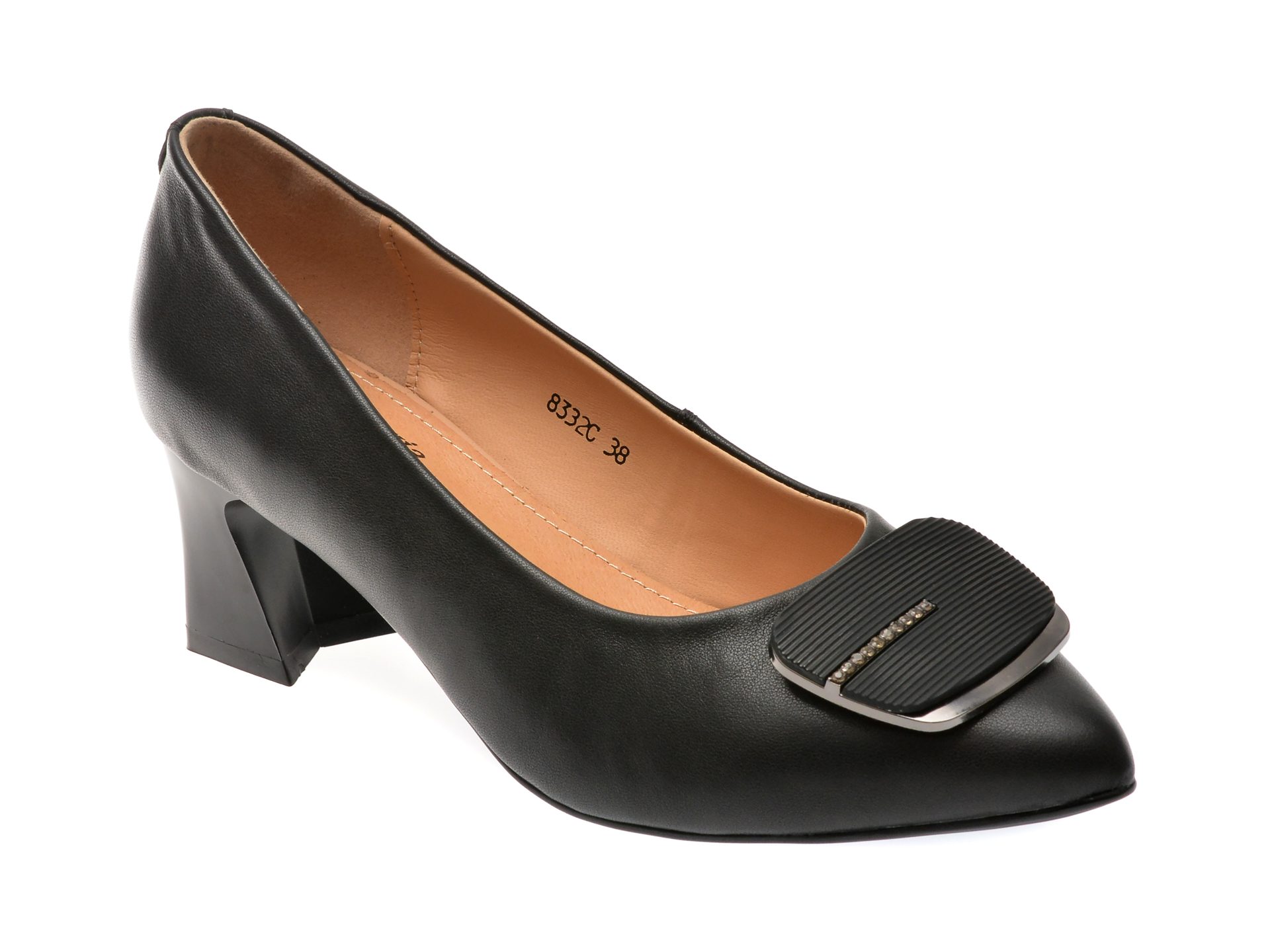 Pantofi casual FLAVIA PASSINI negri, 8332, din piele naturala