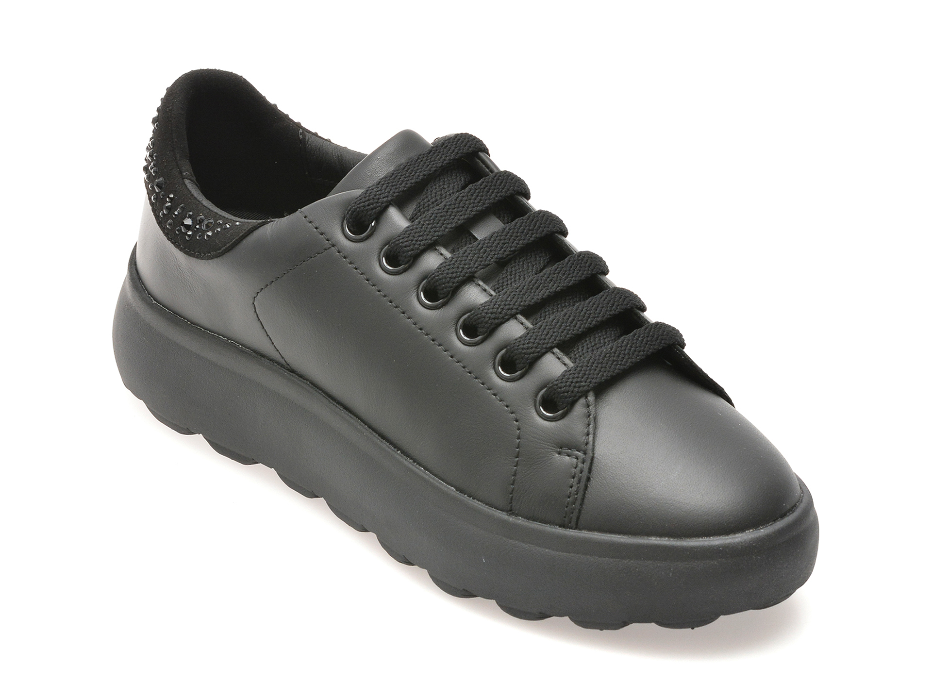 Pantofi casual GEOX negri, D46TCB, din piele naturala