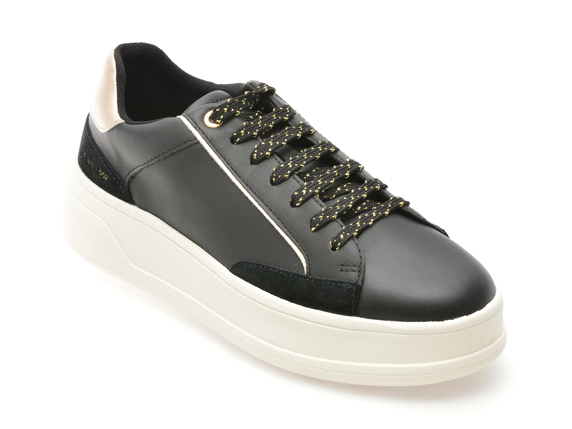 Pantofi casual GEOX negri, D46WVE, din piele naturala