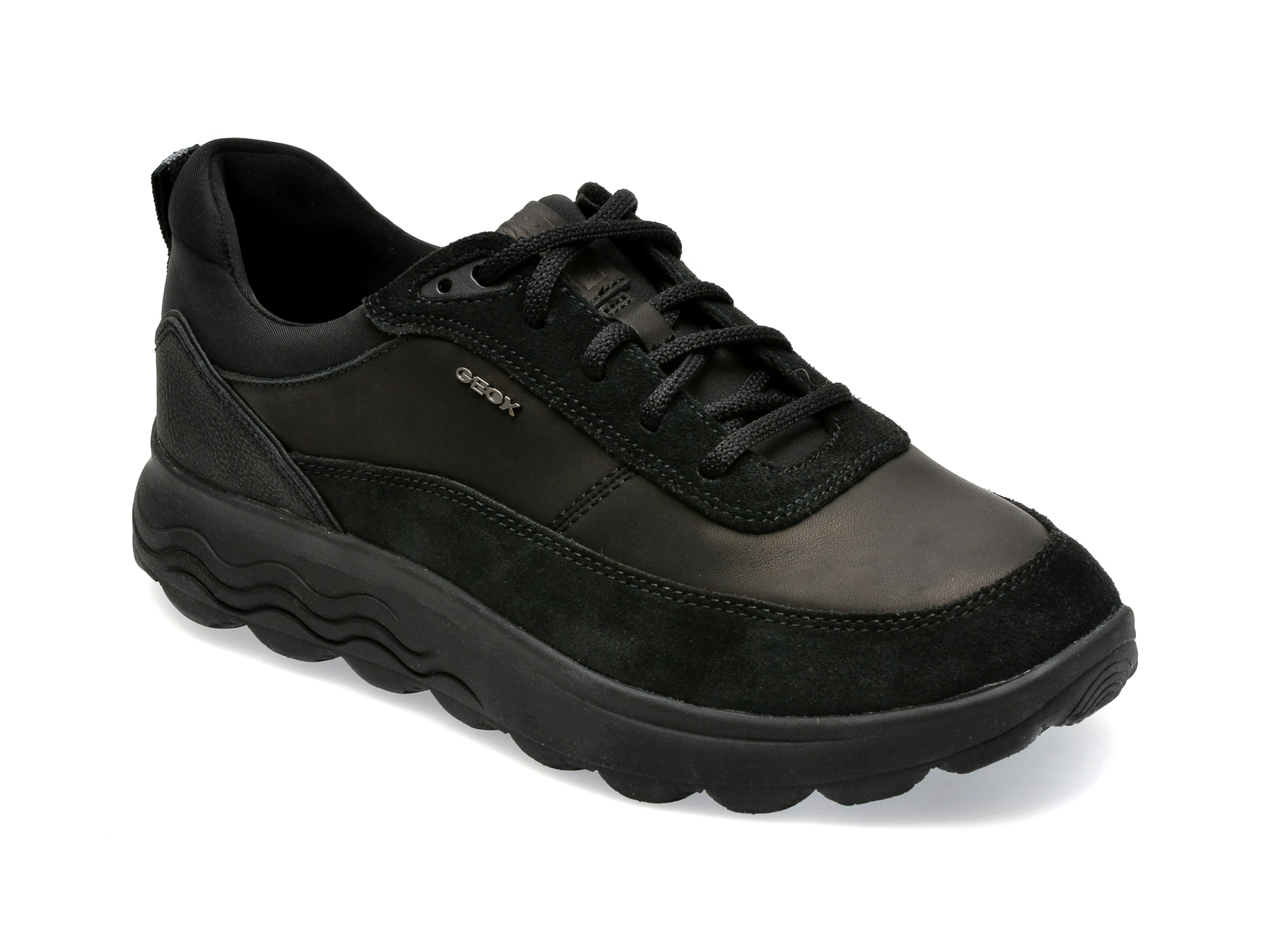 Pantofi casual GEOX negri, U16BYE, din piele naturala