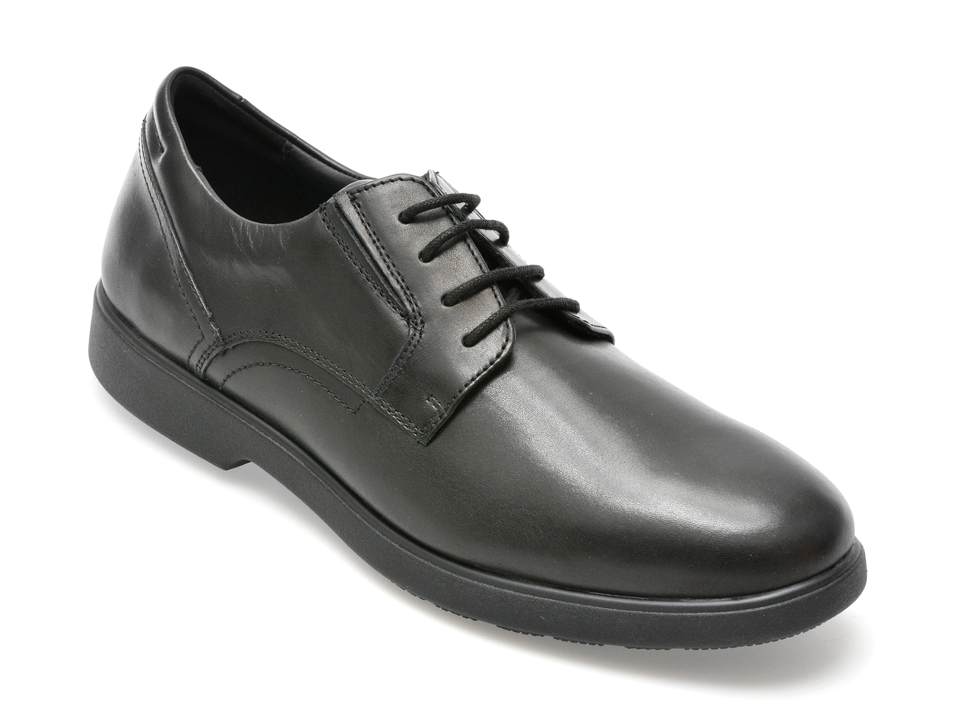 Pantofi casual GEOX negri, U35EFA, din piele naturala
