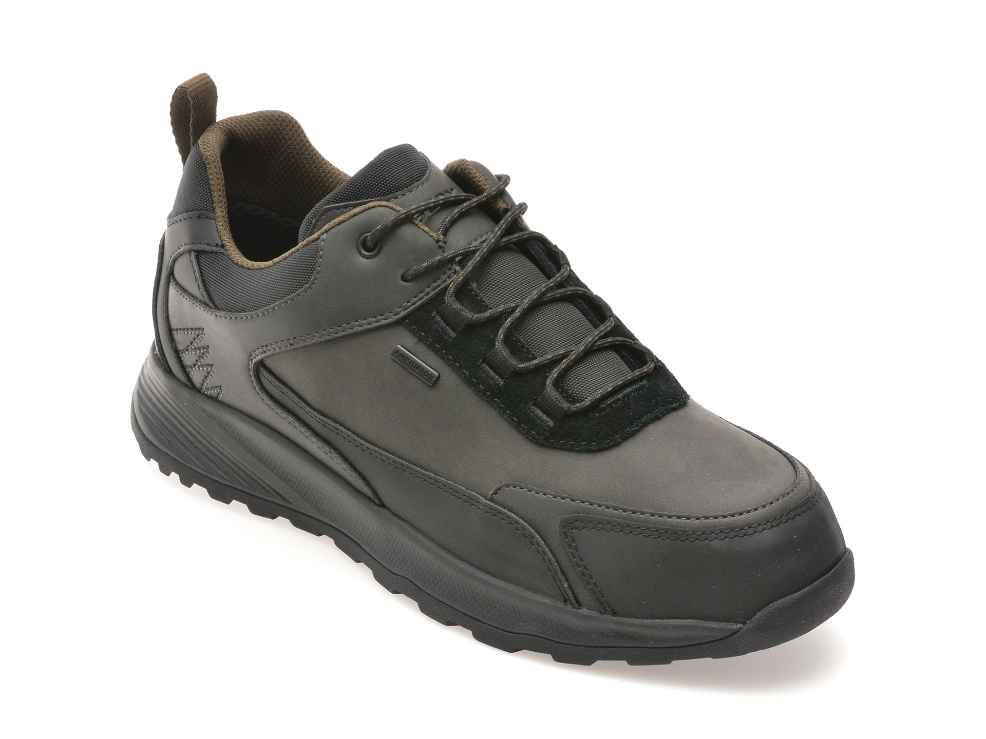 Pantofi casual GEOX negri, U46EZA, din piele ecologica