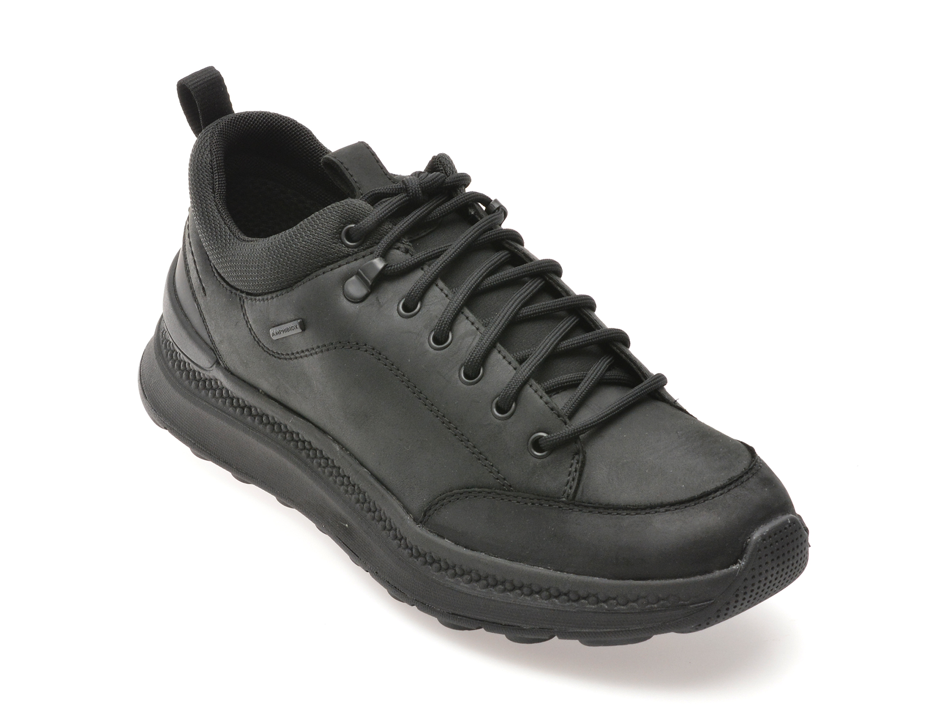 Pantofi casual GEOX negri, U46HMB, din piele naturala