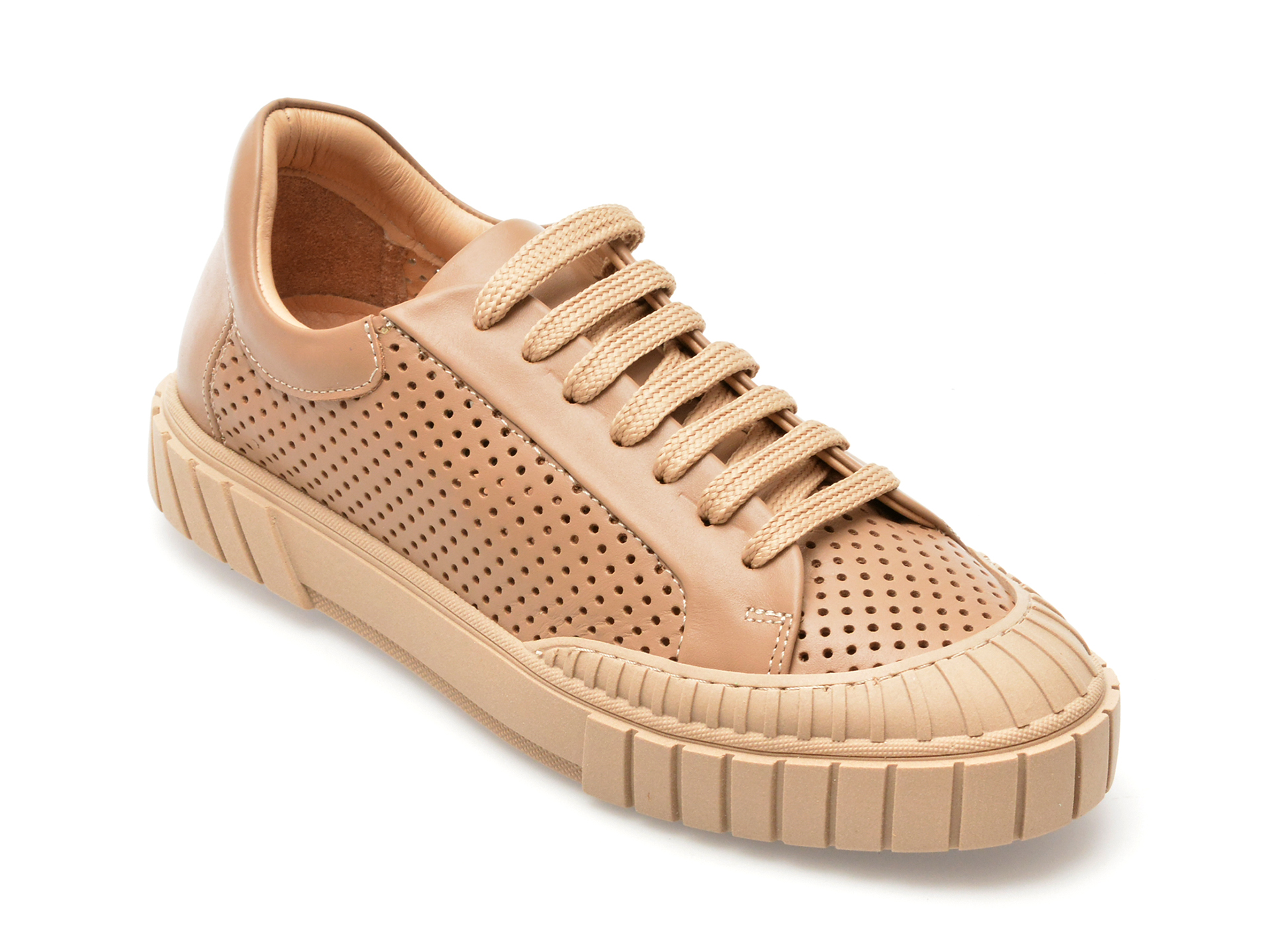 Pantofi casual GOLD DEER maro, 1187062, din piele naturala